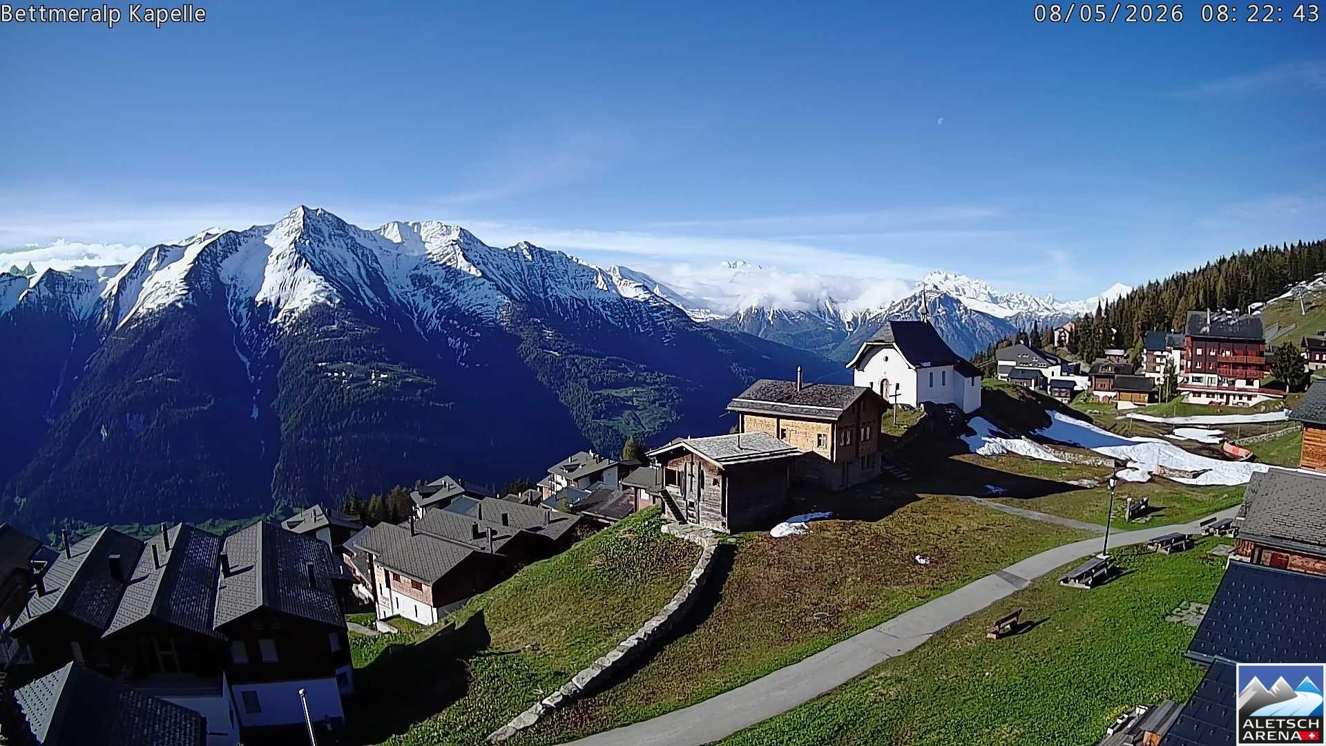Archiv Foto Webcam Kapelle Bettmeralp
