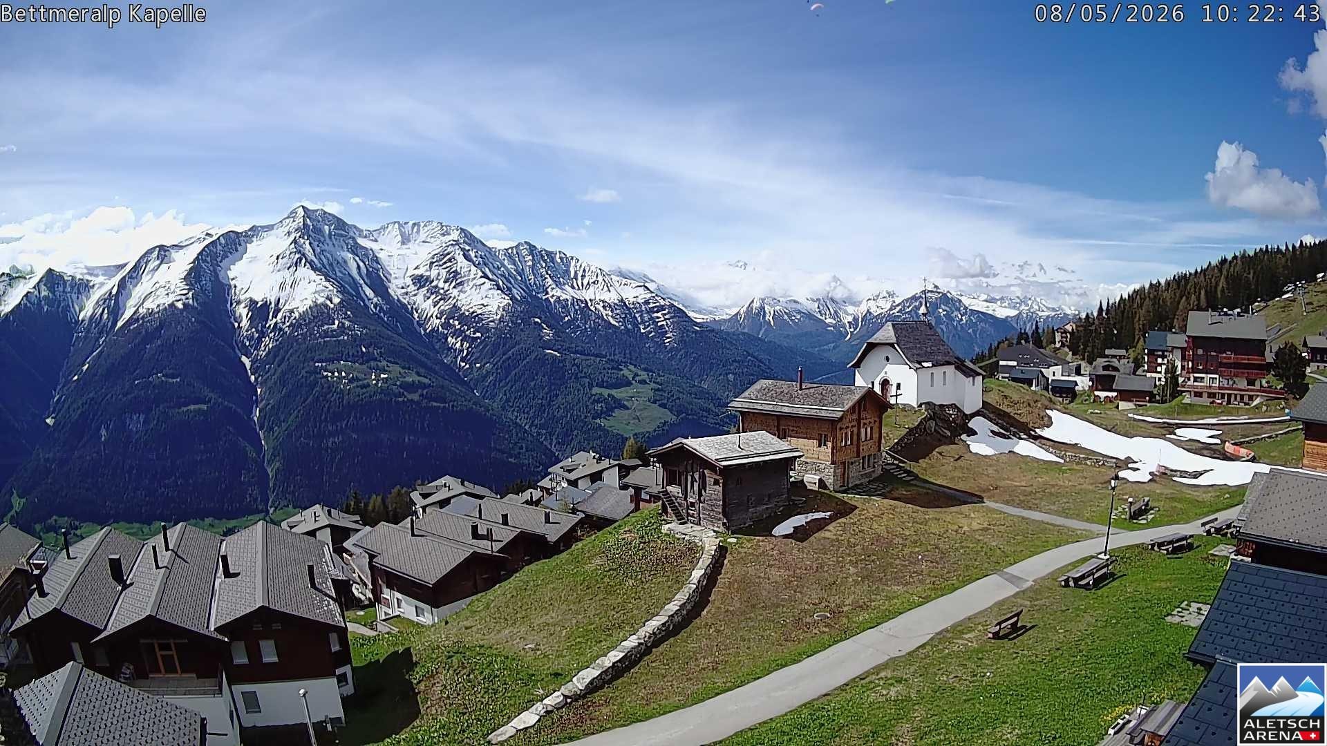 Archiv Foto Webcam Kapelle Bettmeralp