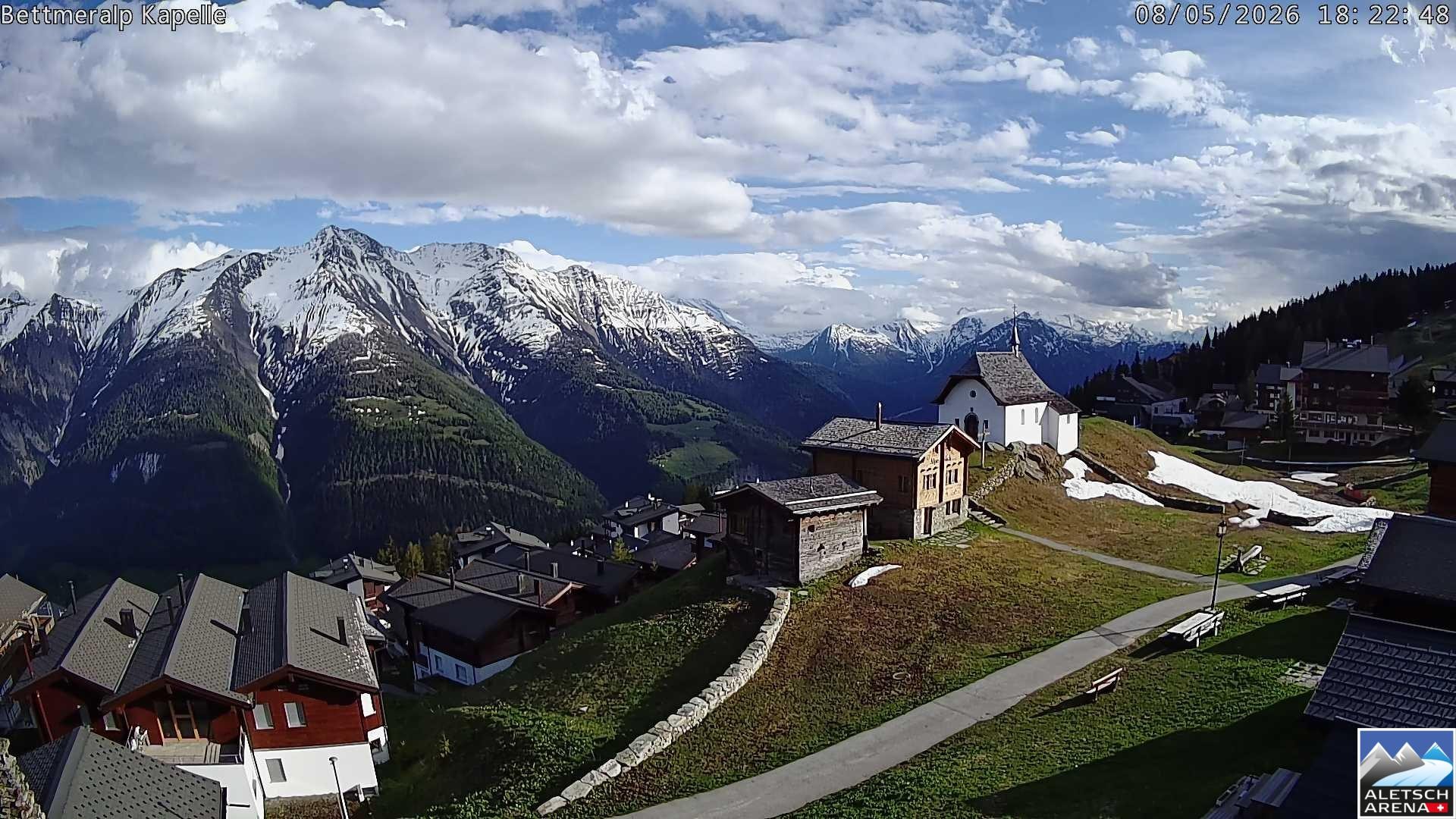 Archiv Foto Webcam Kapelle Bettmeralp