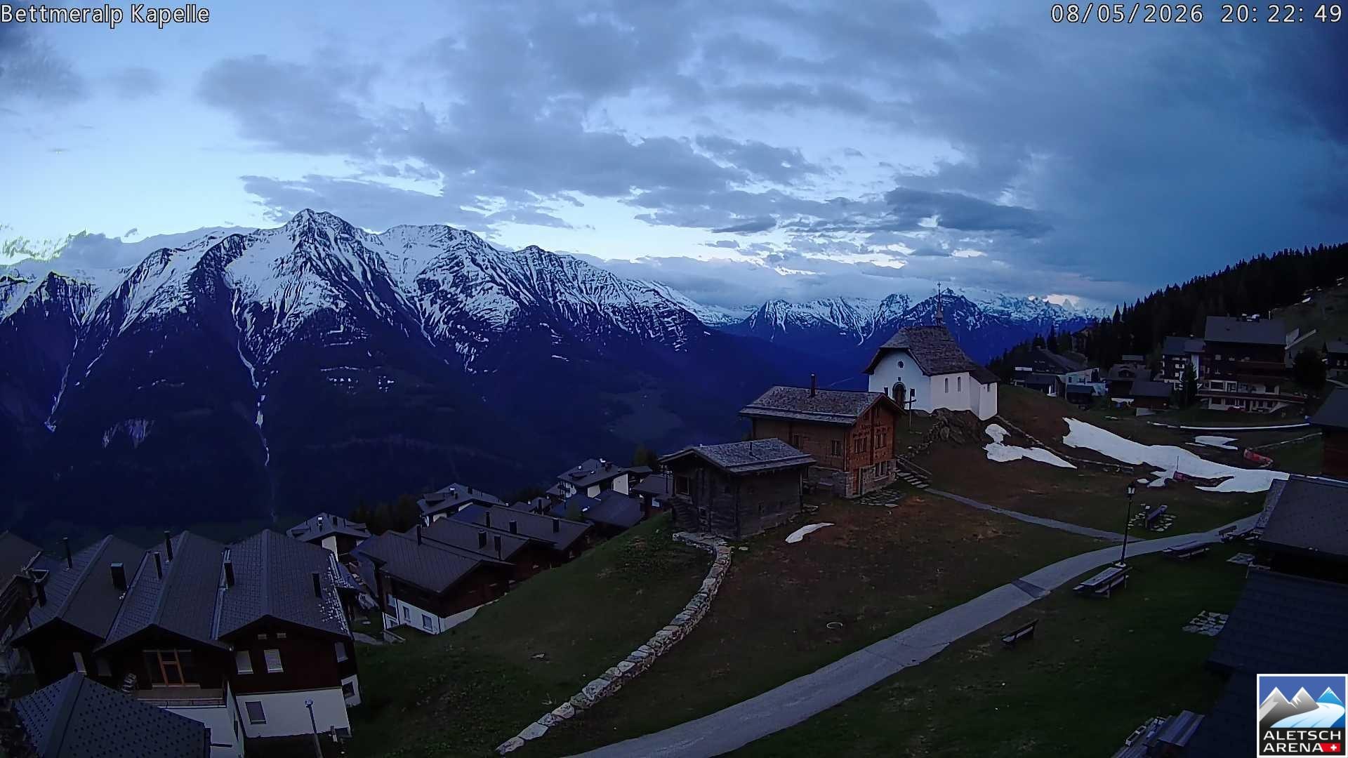 Archiv Foto Webcam Kapelle Bettmeralp