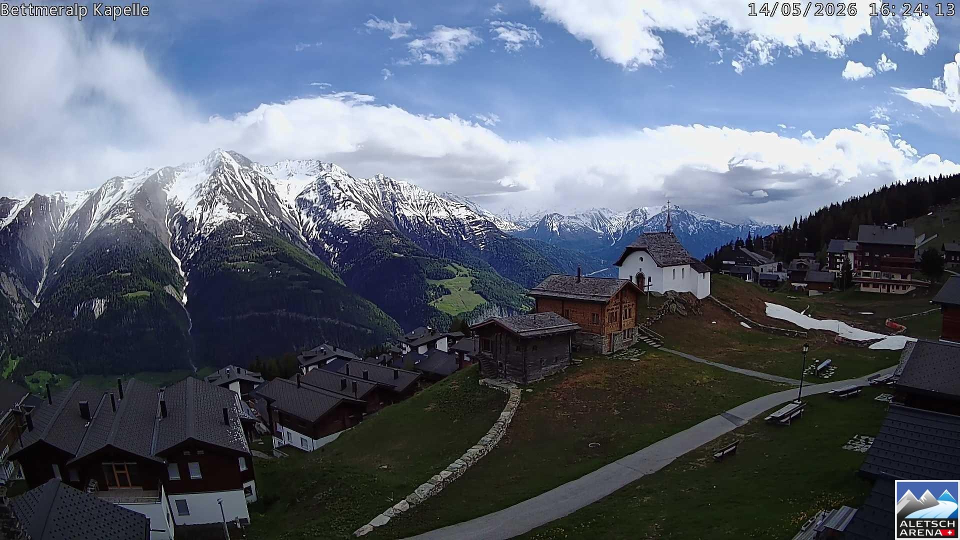 Archiv Foto Webcam Kapelle Bettmeralp