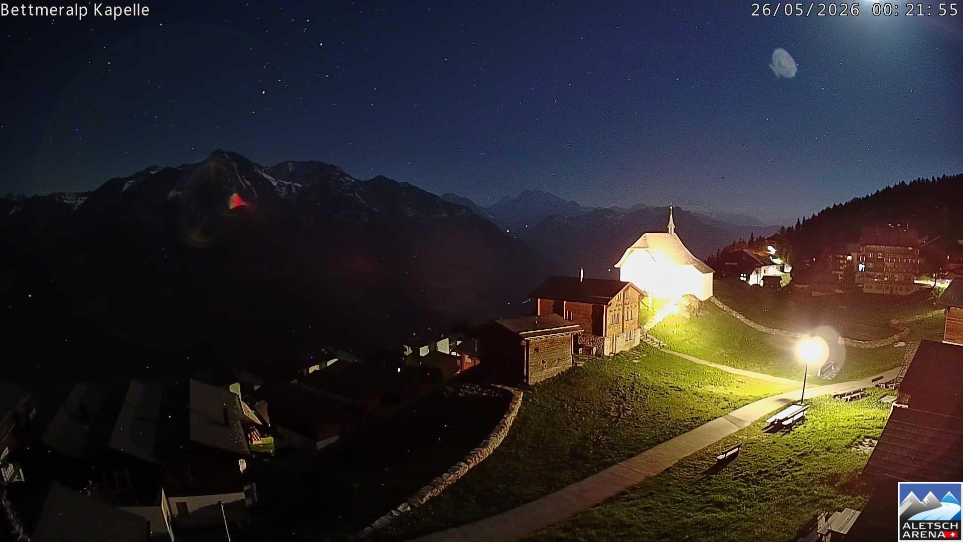 Archiv Foto Webcam Kapelle Bettmeralp