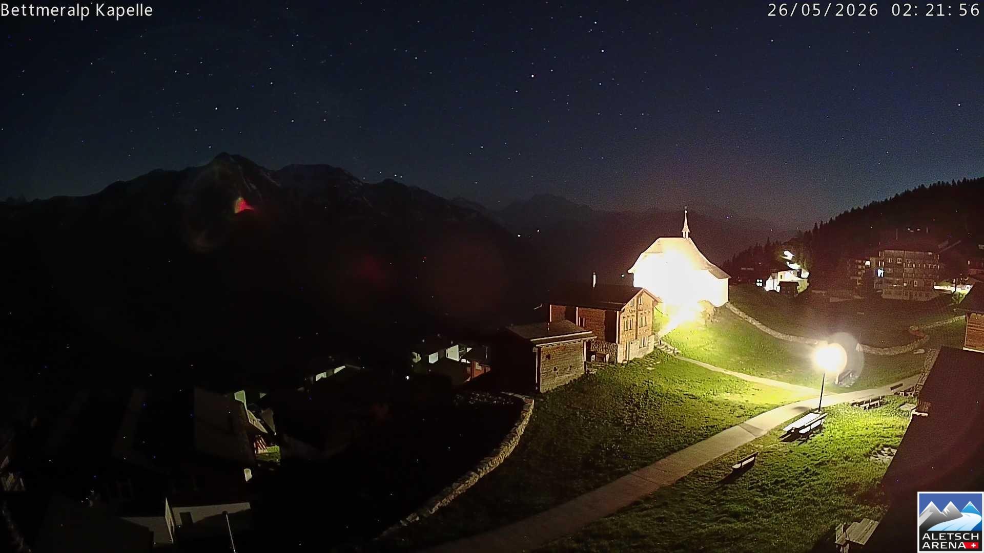 Archiv Foto Webcam Kapelle Bettmeralp
