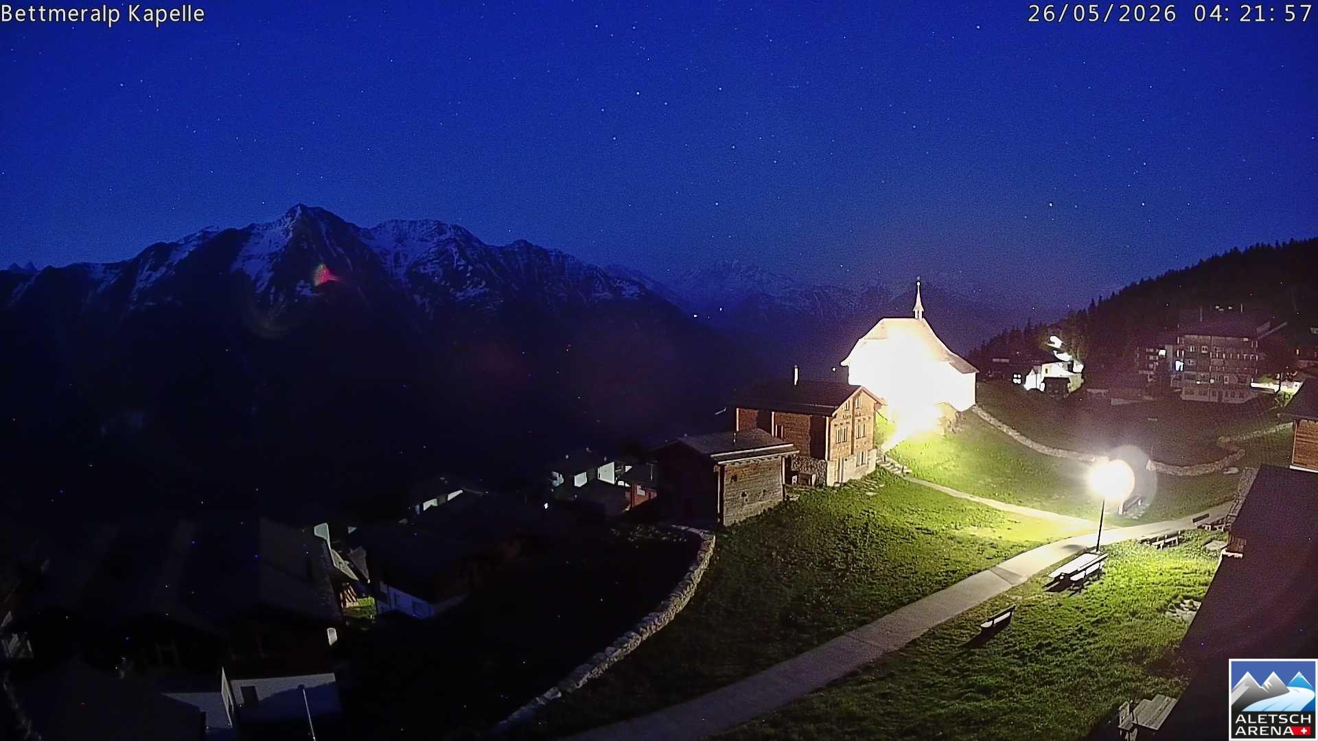 Archiv Foto Webcam Kapelle Bettmeralp