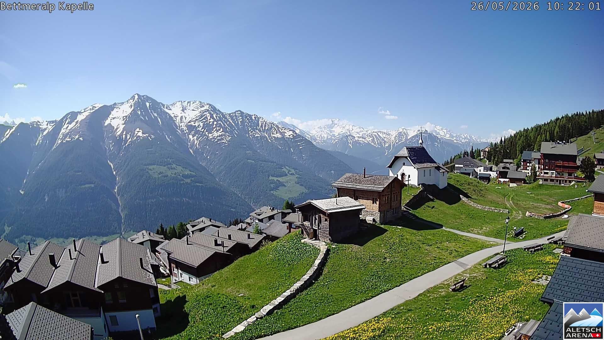 Archiv Foto Webcam Kapelle Bettmeralp