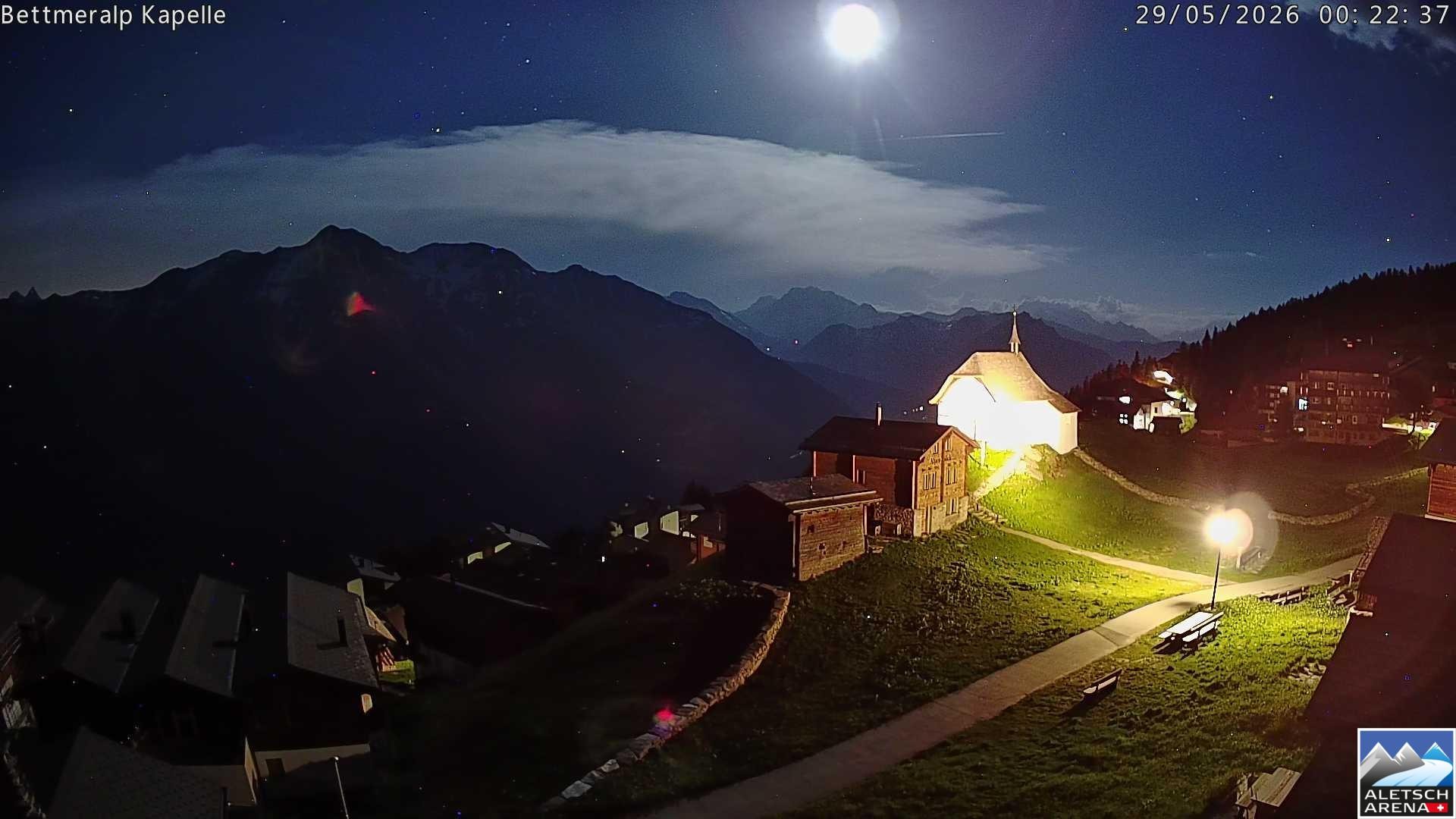 Archiv Foto Webcam Kapelle Bettmeralp