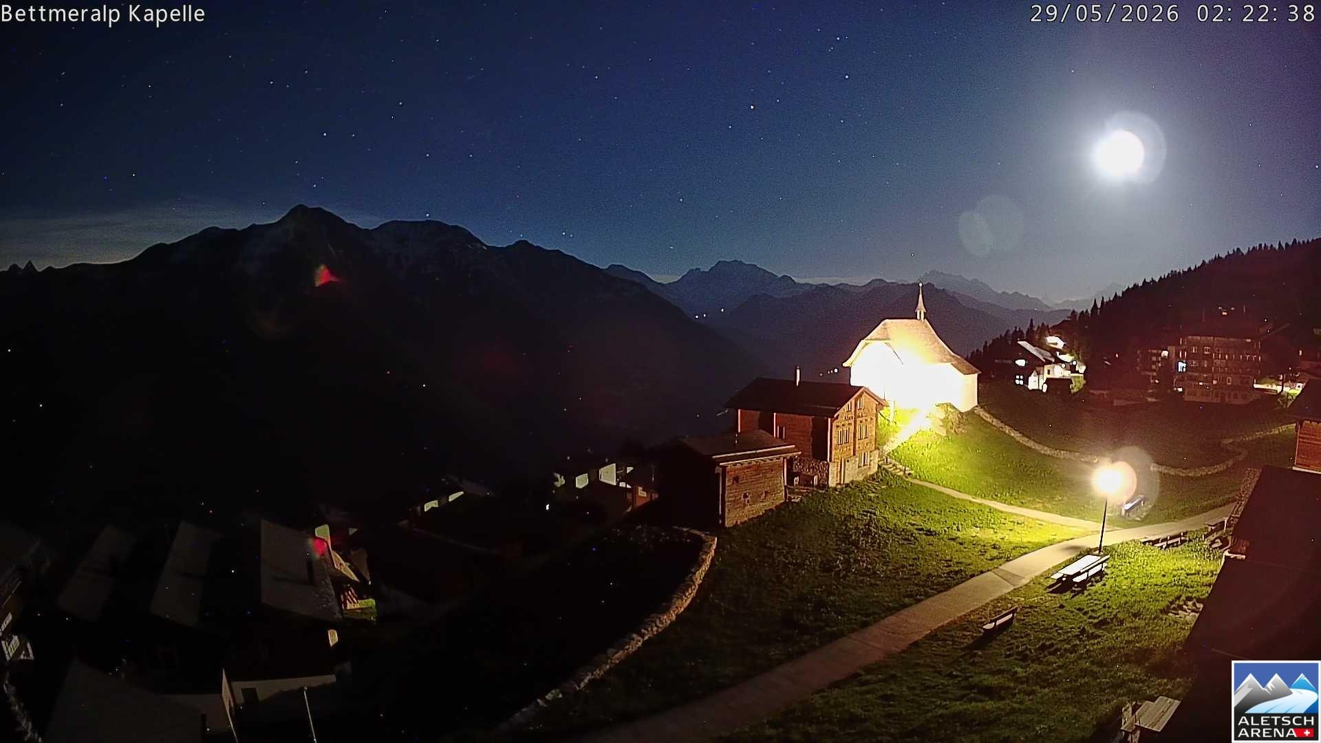 Archiv Foto Webcam Kapelle Bettmeralp