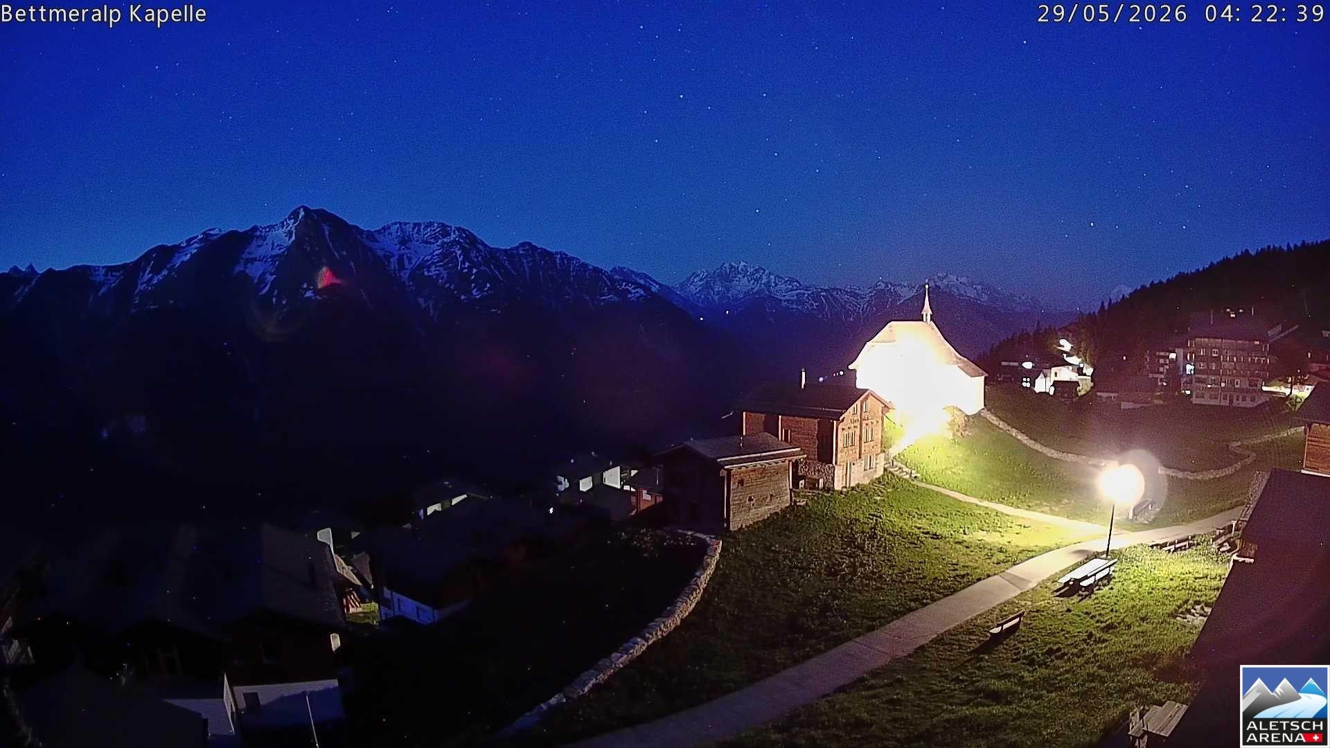 Archiv Foto Webcam Kapelle Bettmeralp