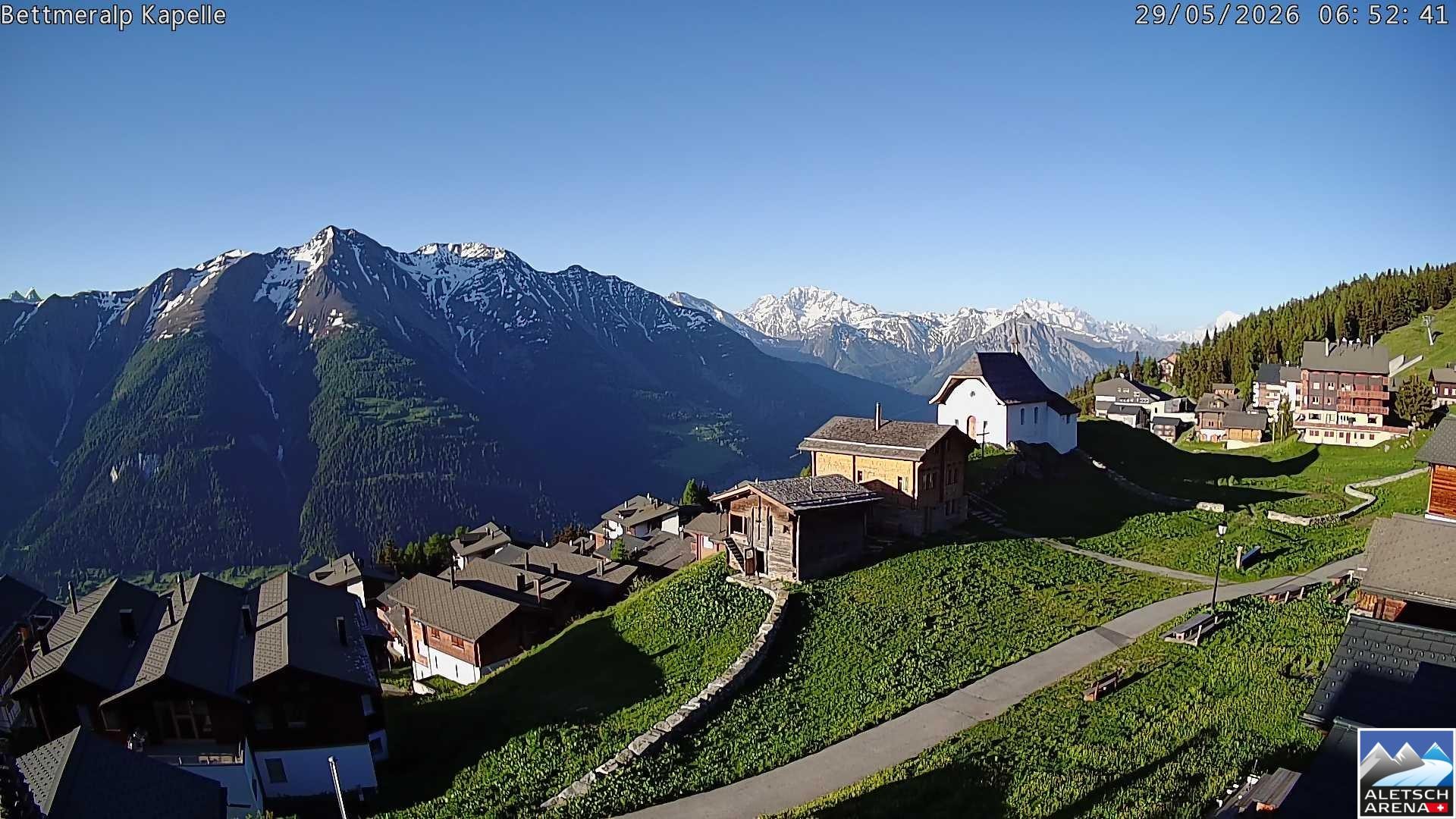 Archiv Foto Webcam Kapelle Bettmeralp