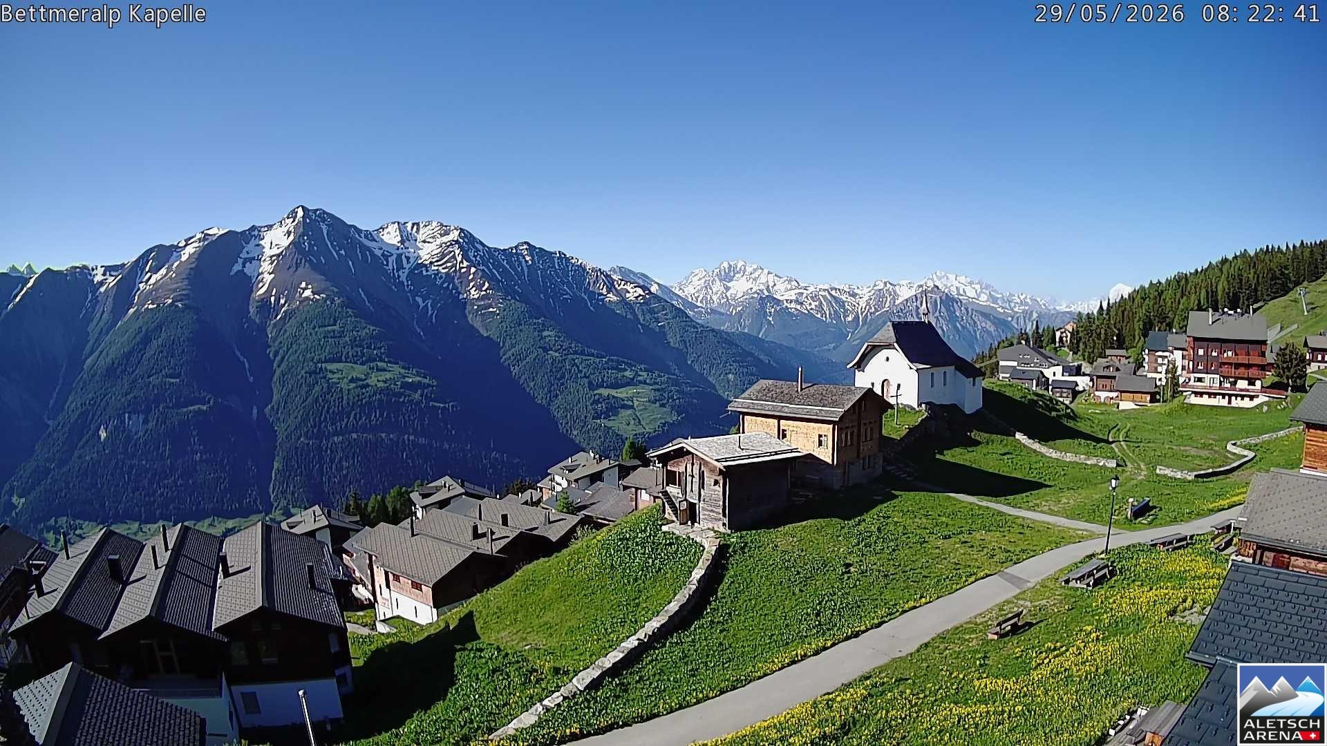 Archiv Foto Webcam Kapelle Bettmeralp