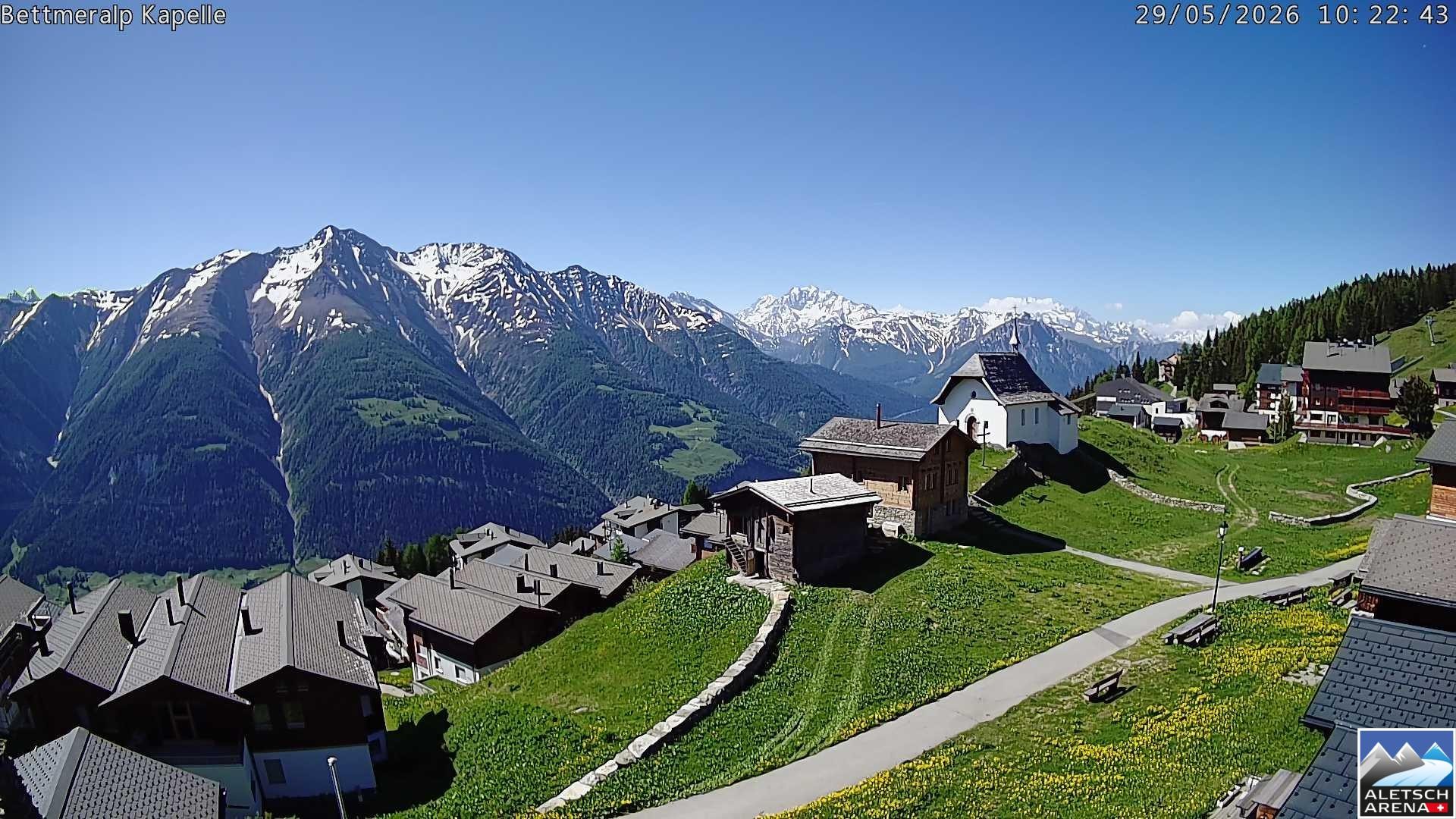 Archiv Foto Webcam Kapelle Bettmeralp