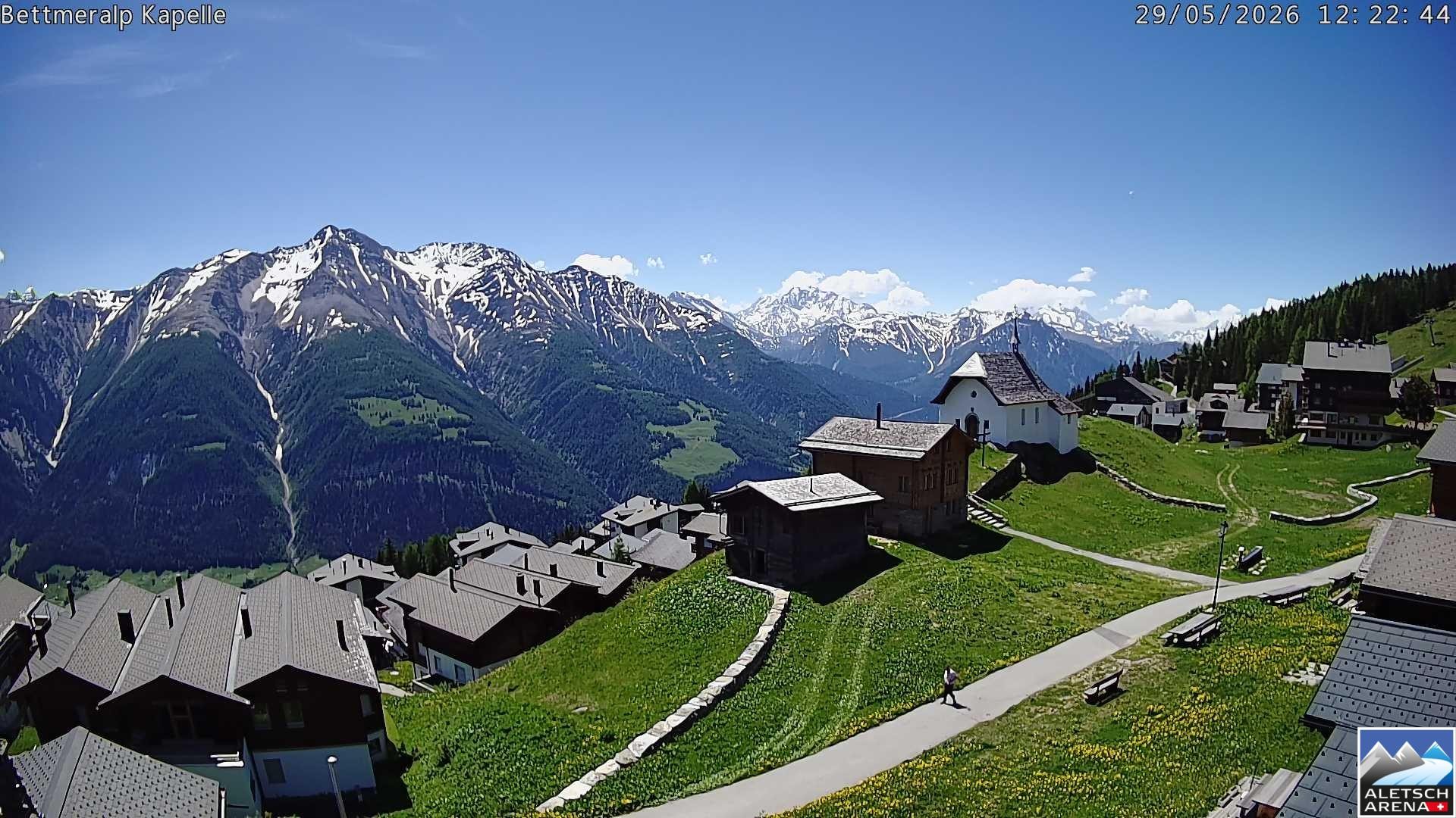 Archiv Foto Webcam Kapelle Bettmeralp