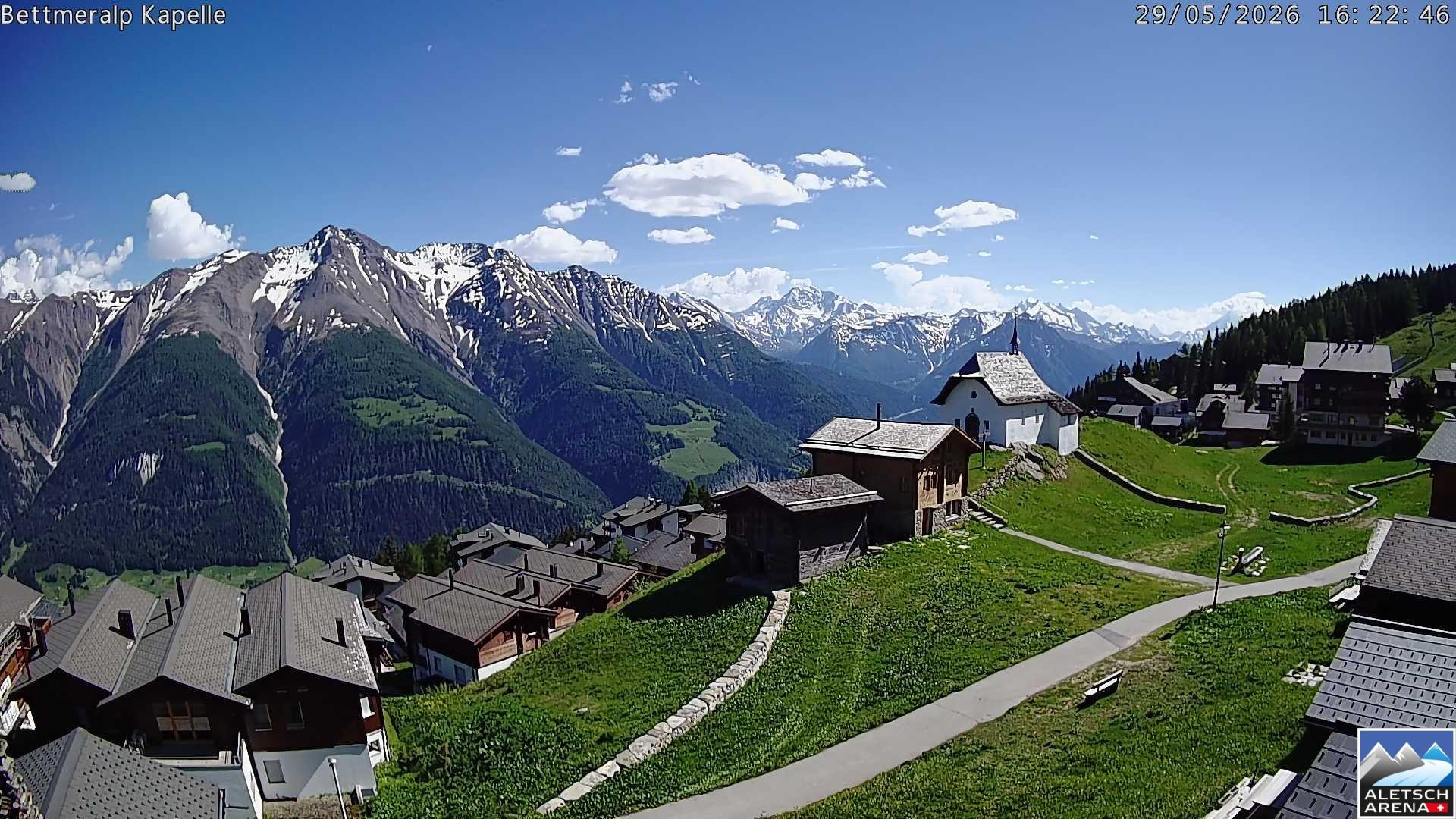 Archiv Foto Webcam Kapelle Bettmeralp