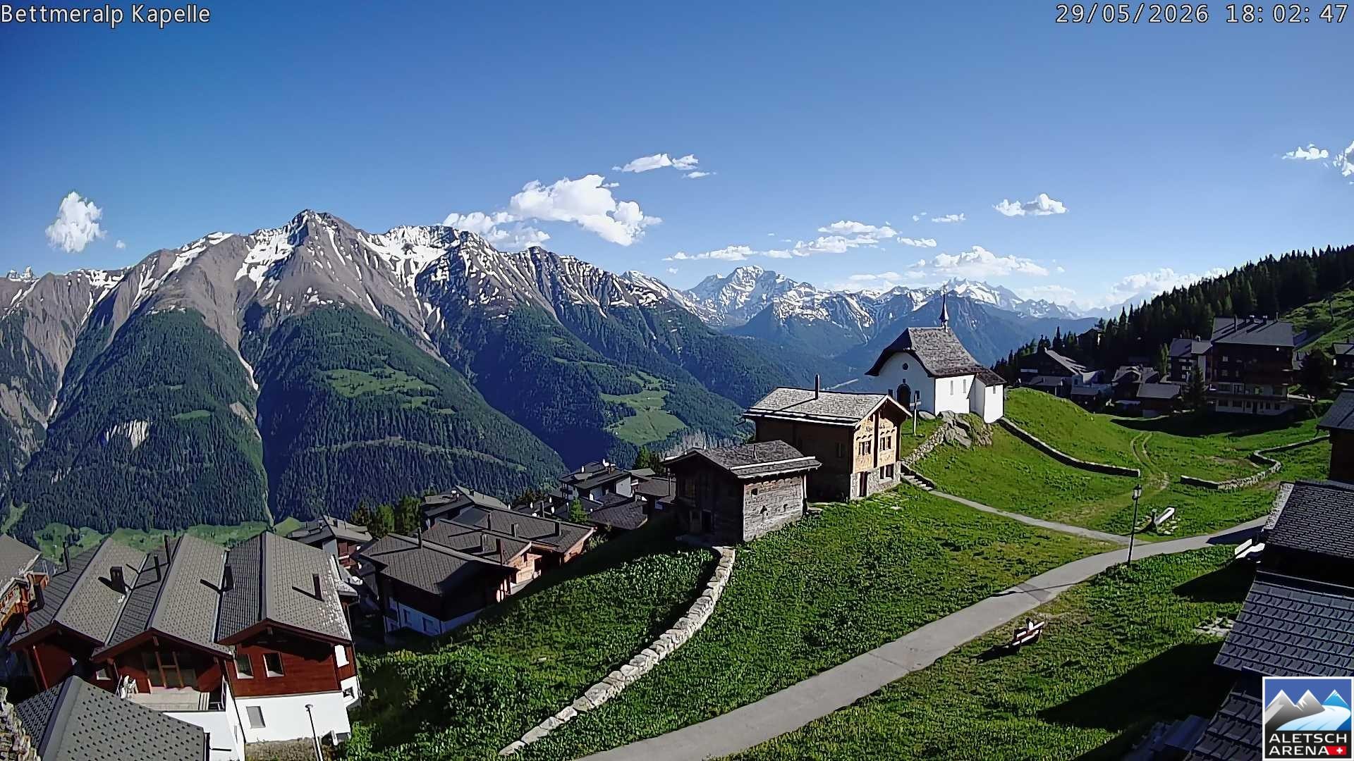Archiv Foto Webcam Kapelle Bettmeralp