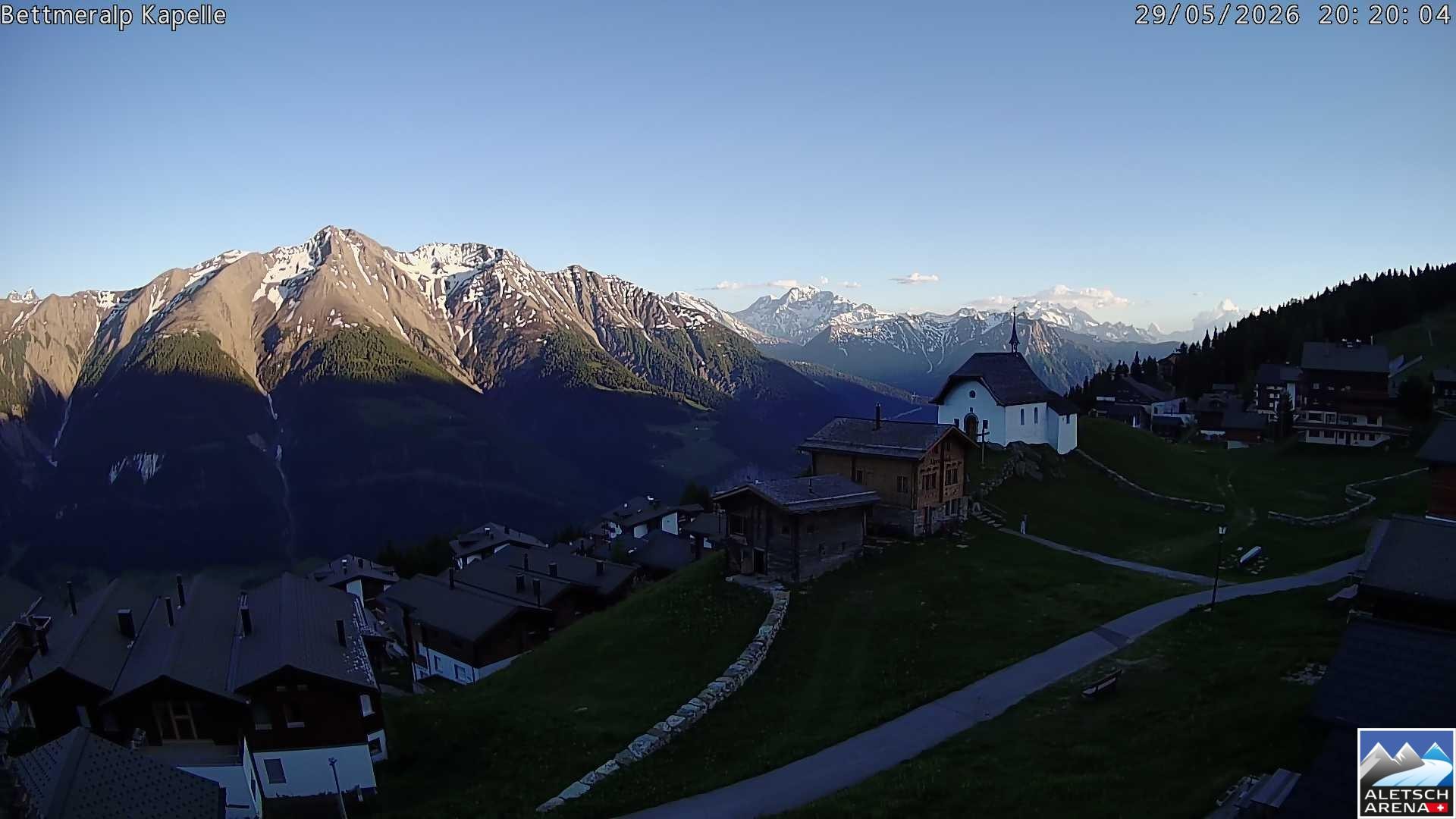 Archiv Foto Webcam Kapelle Bettmeralp