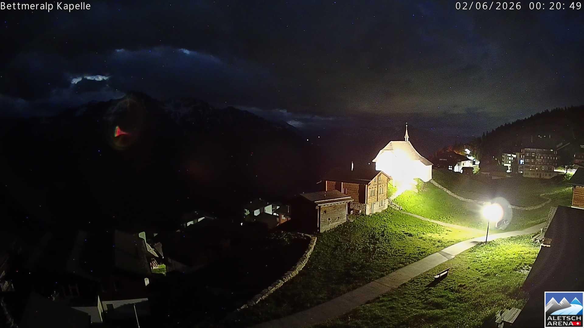 Archiv Foto Webcam Kapelle Bettmeralp