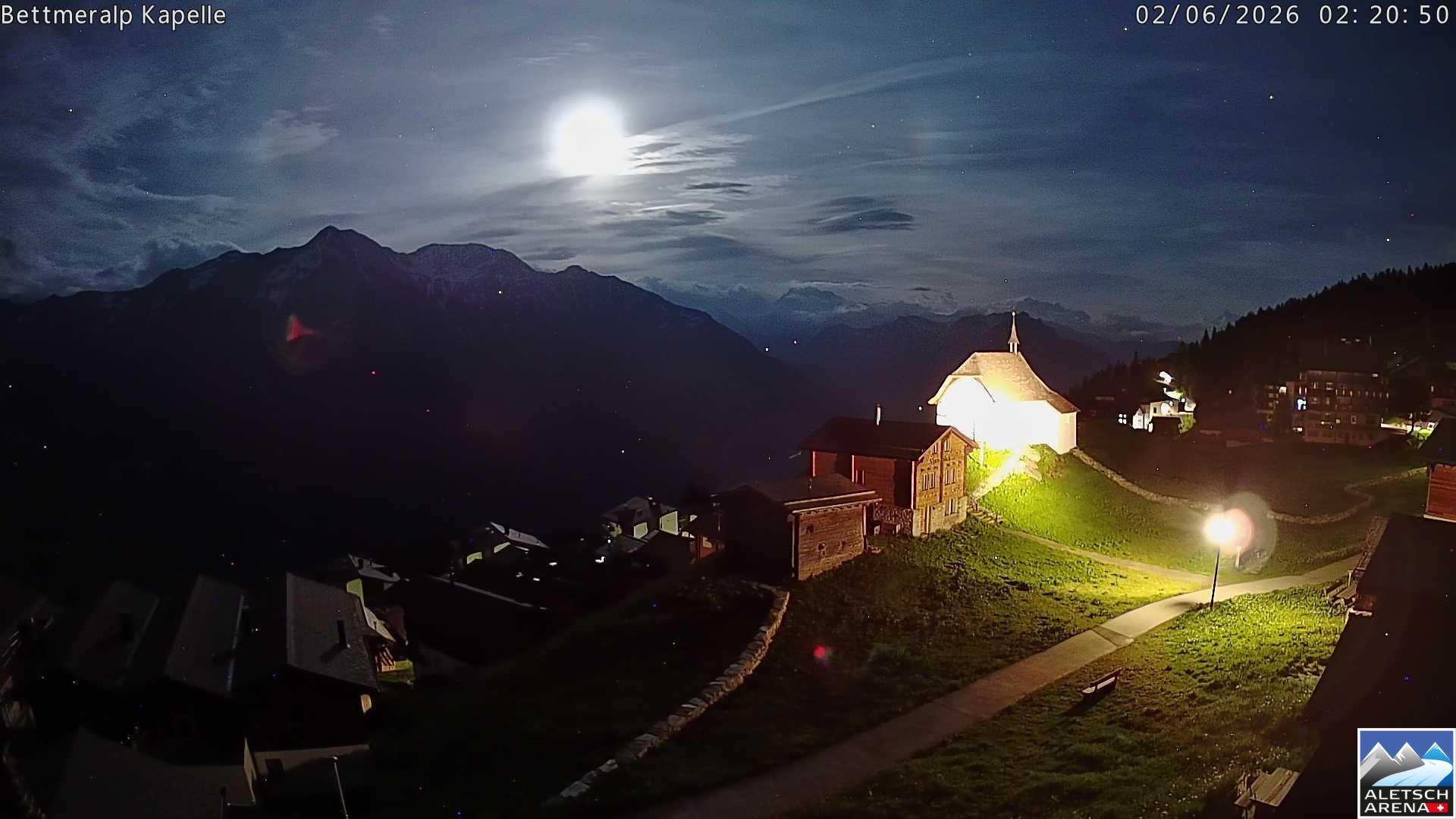 Archiv Foto Webcam Kapelle Bettmeralp