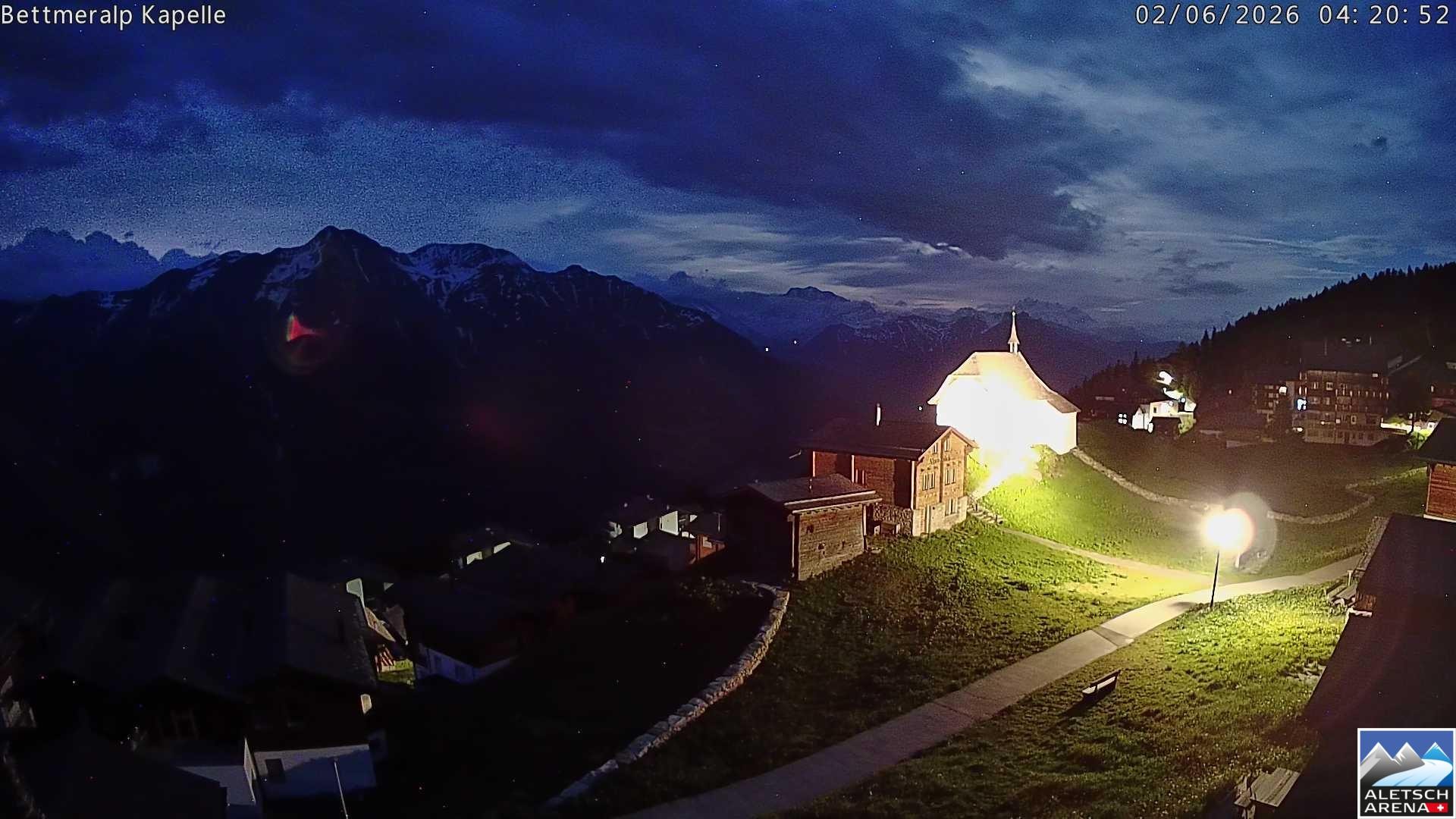 Archiv Foto Webcam Kapelle Bettmeralp