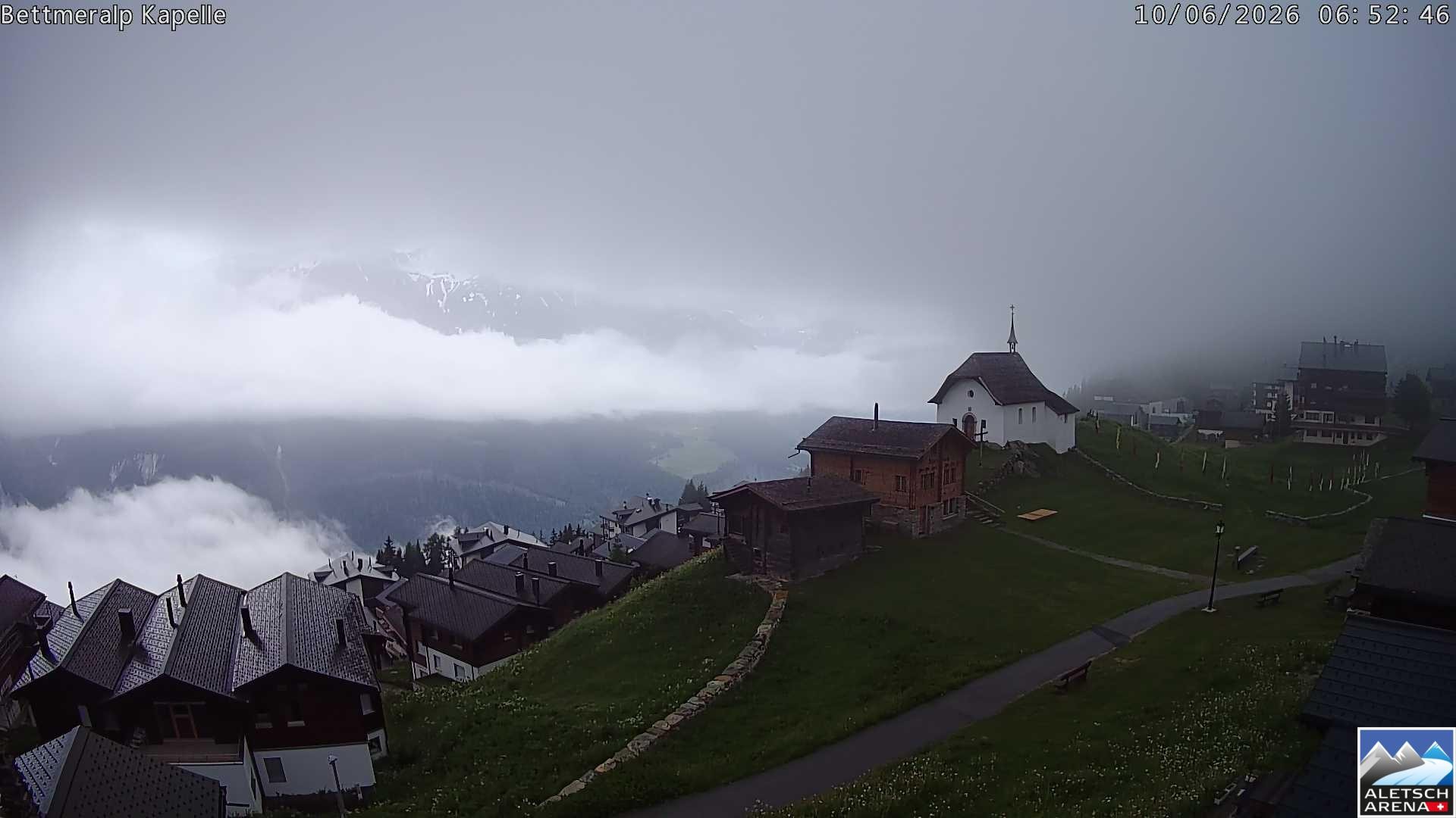Archiv Foto Webcam Kapelle Bettmeralp