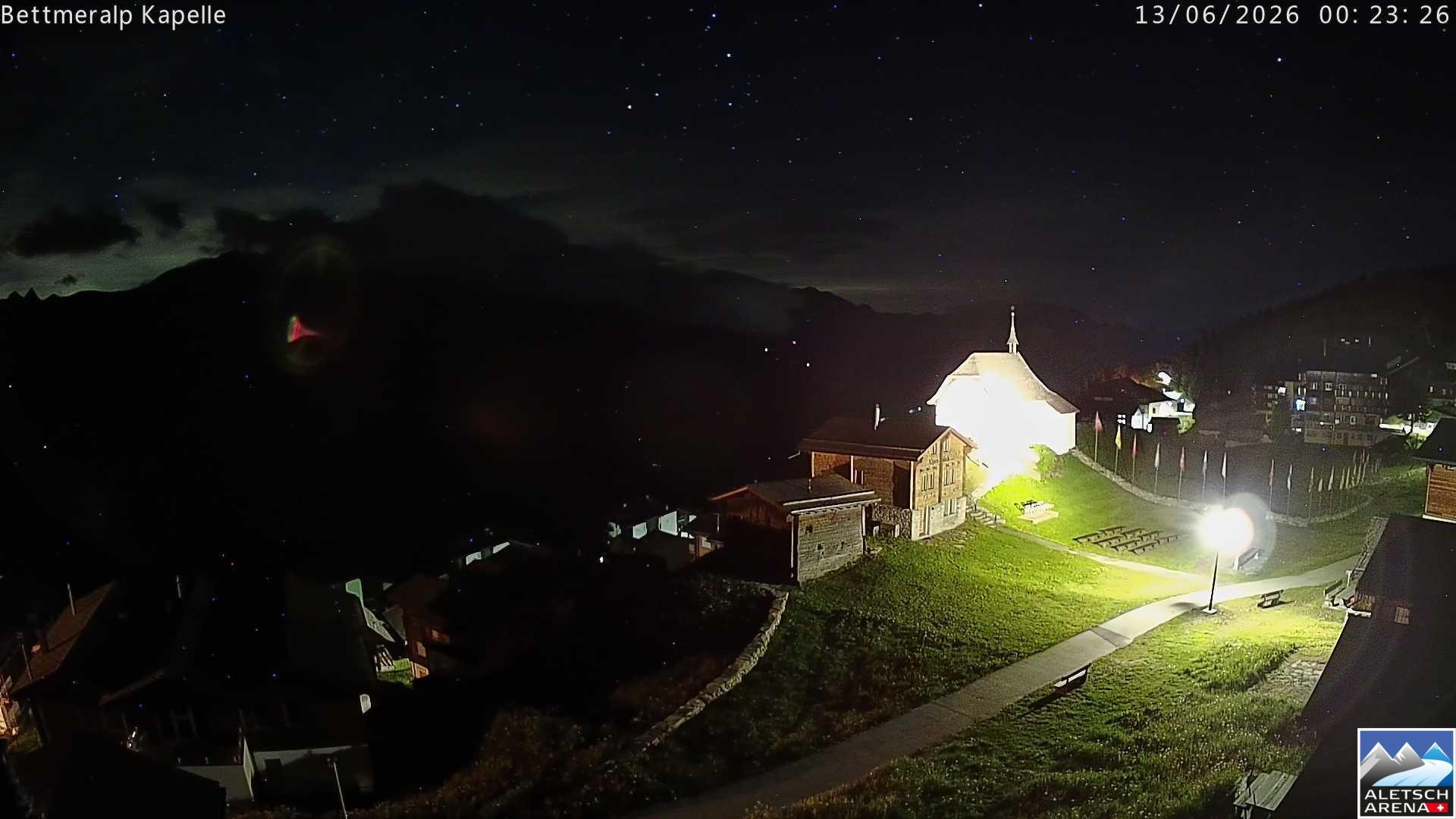 Archiv Foto Webcam Kapelle Bettmeralp