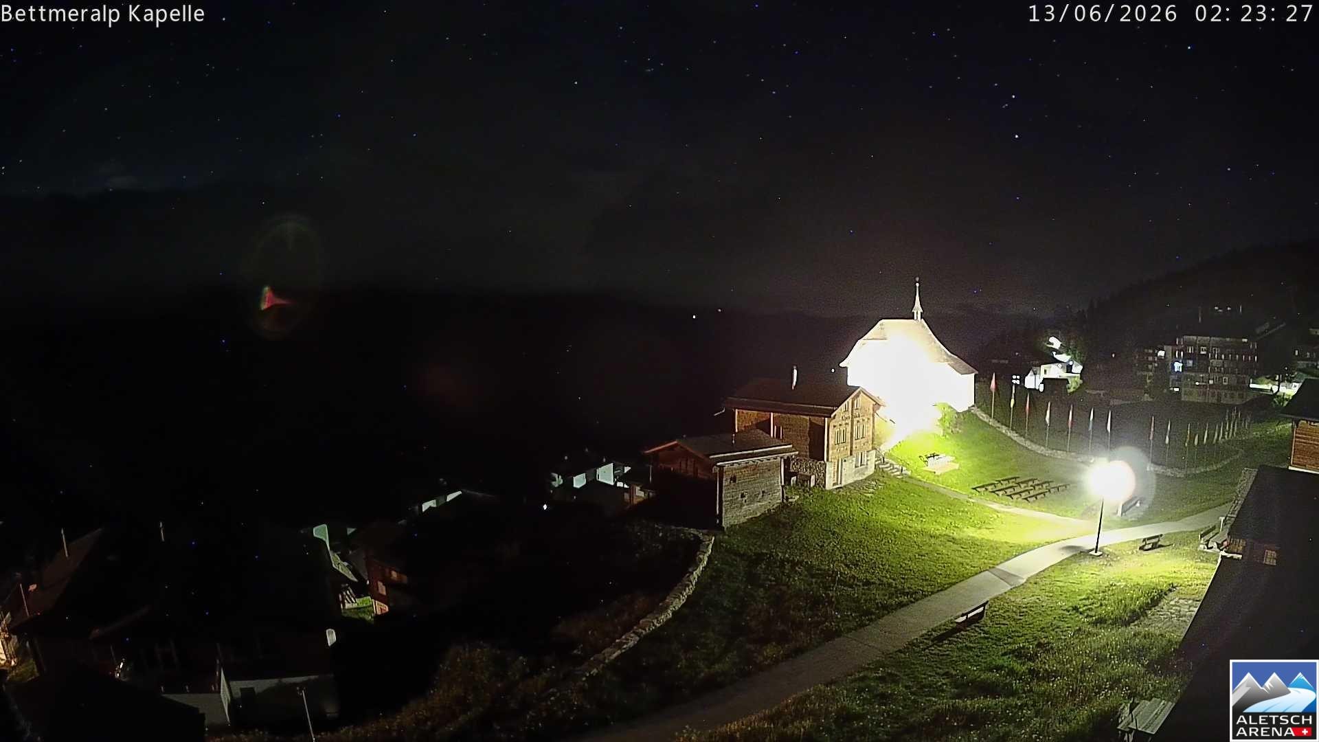 Archiv Foto Webcam Kapelle Bettmeralp