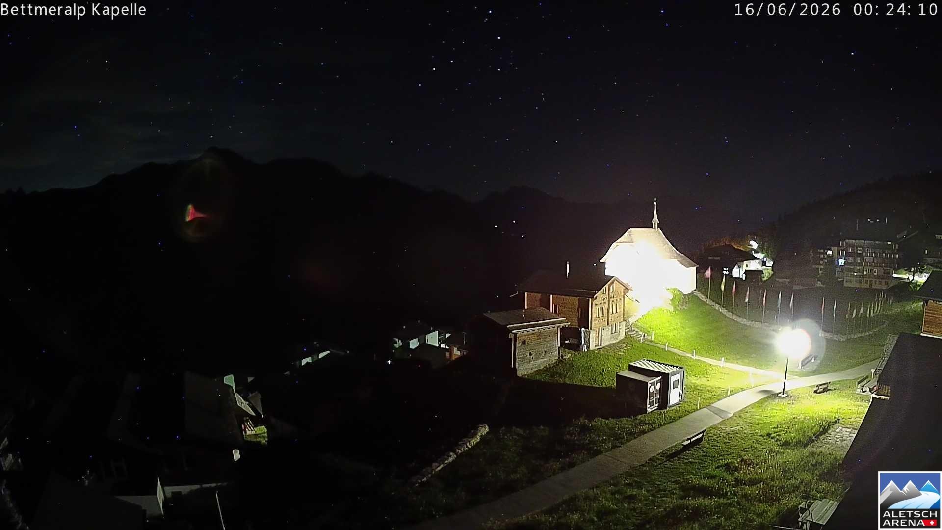 Archiv Foto Webcam Kapelle Bettmeralp