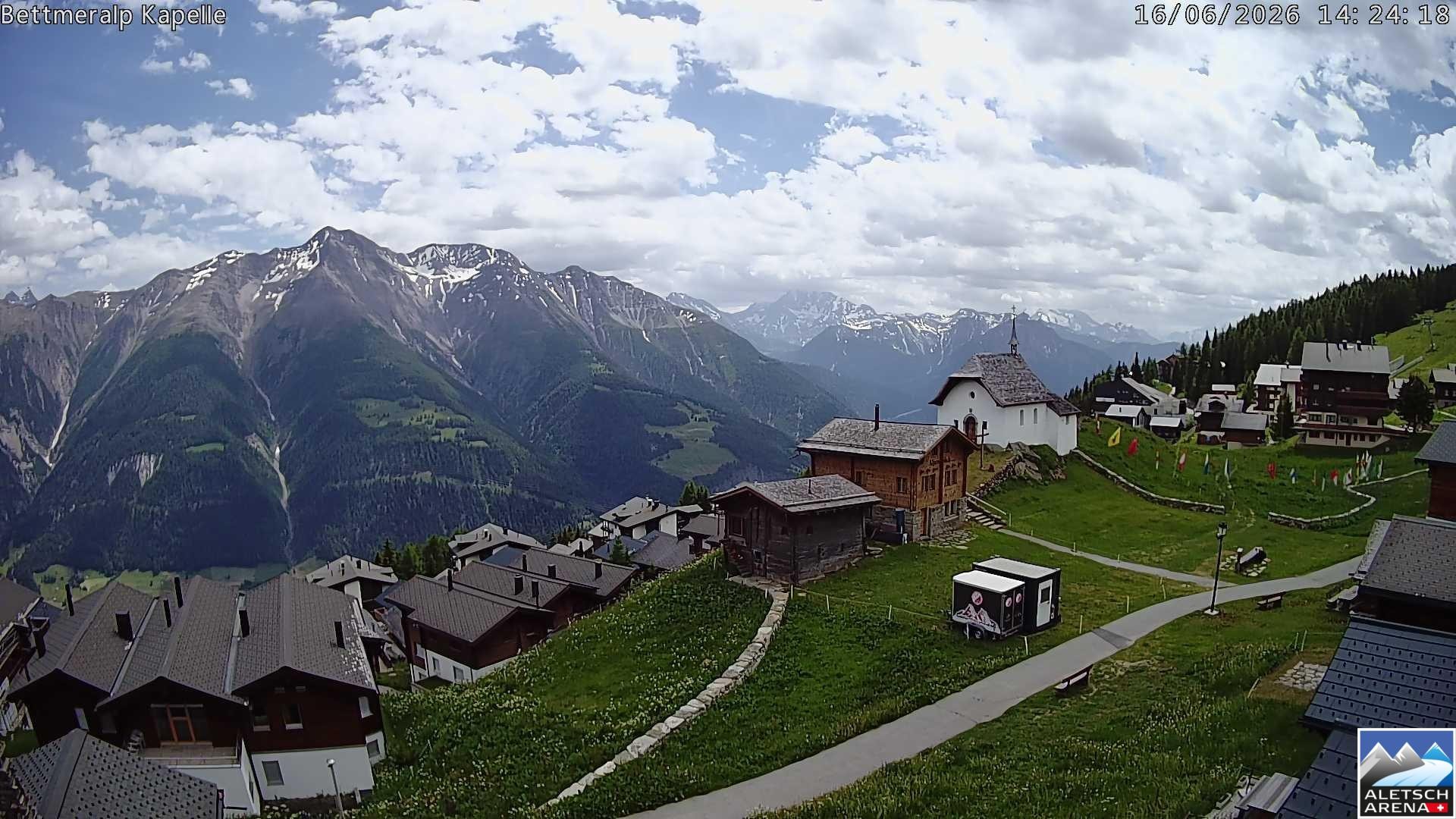 Archiv Foto Webcam Kapelle Bettmeralp