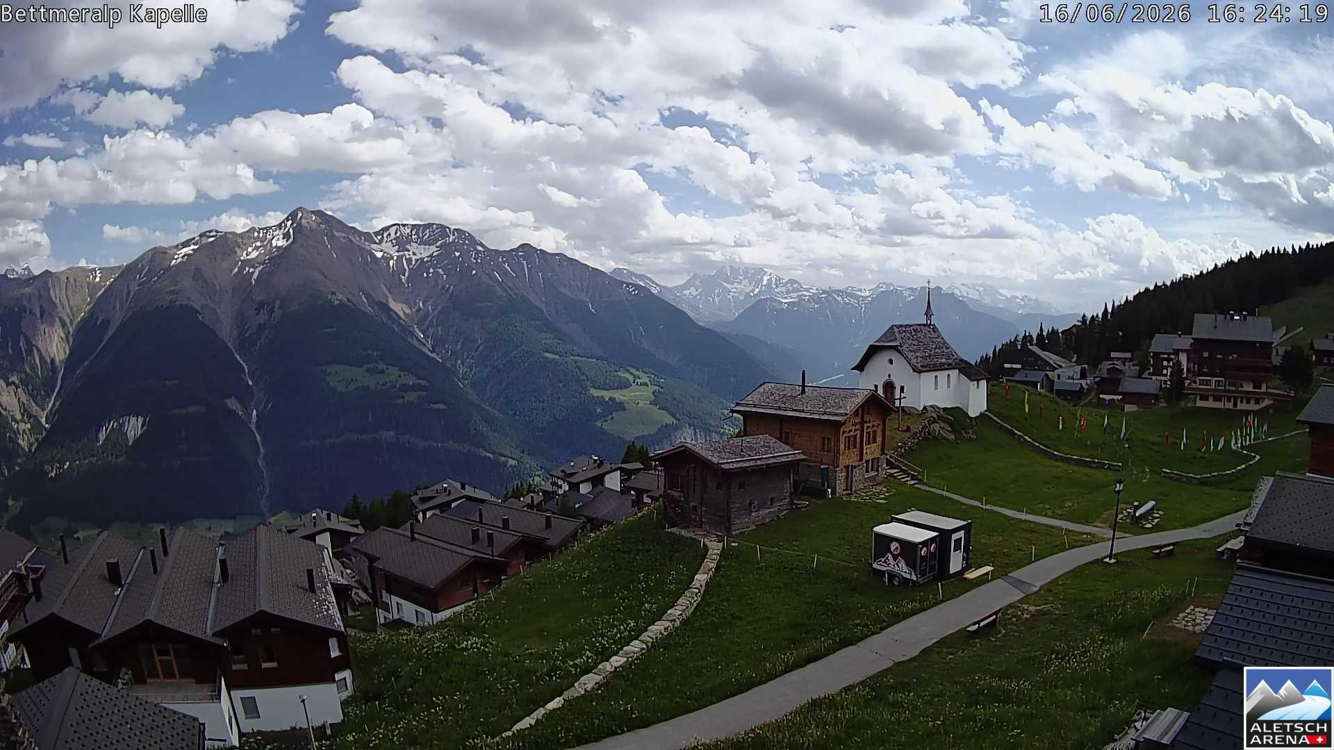 Archiv Foto Webcam Kapelle Bettmeralp
