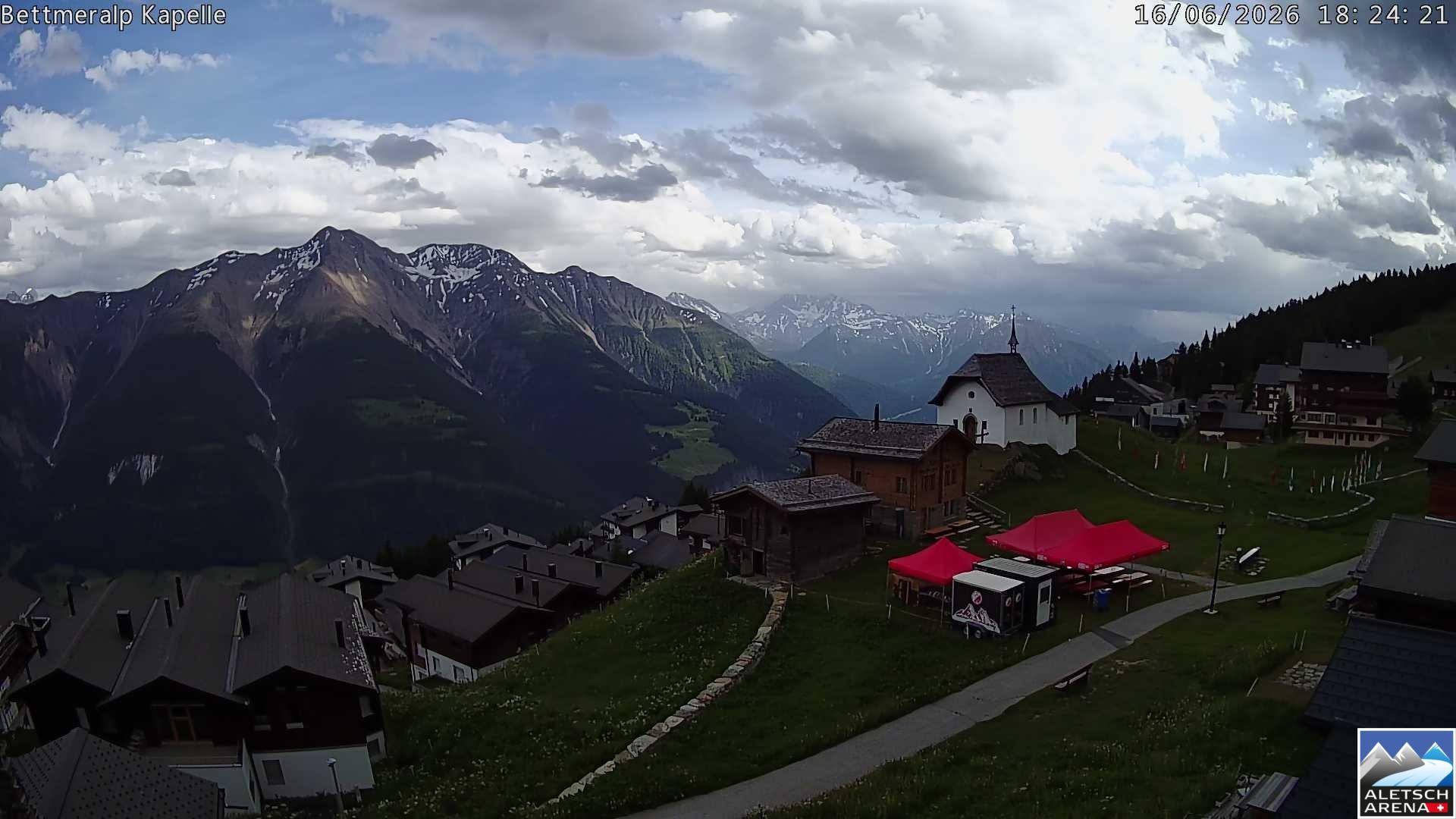 Archiv Foto Webcam Kapelle Bettmeralp