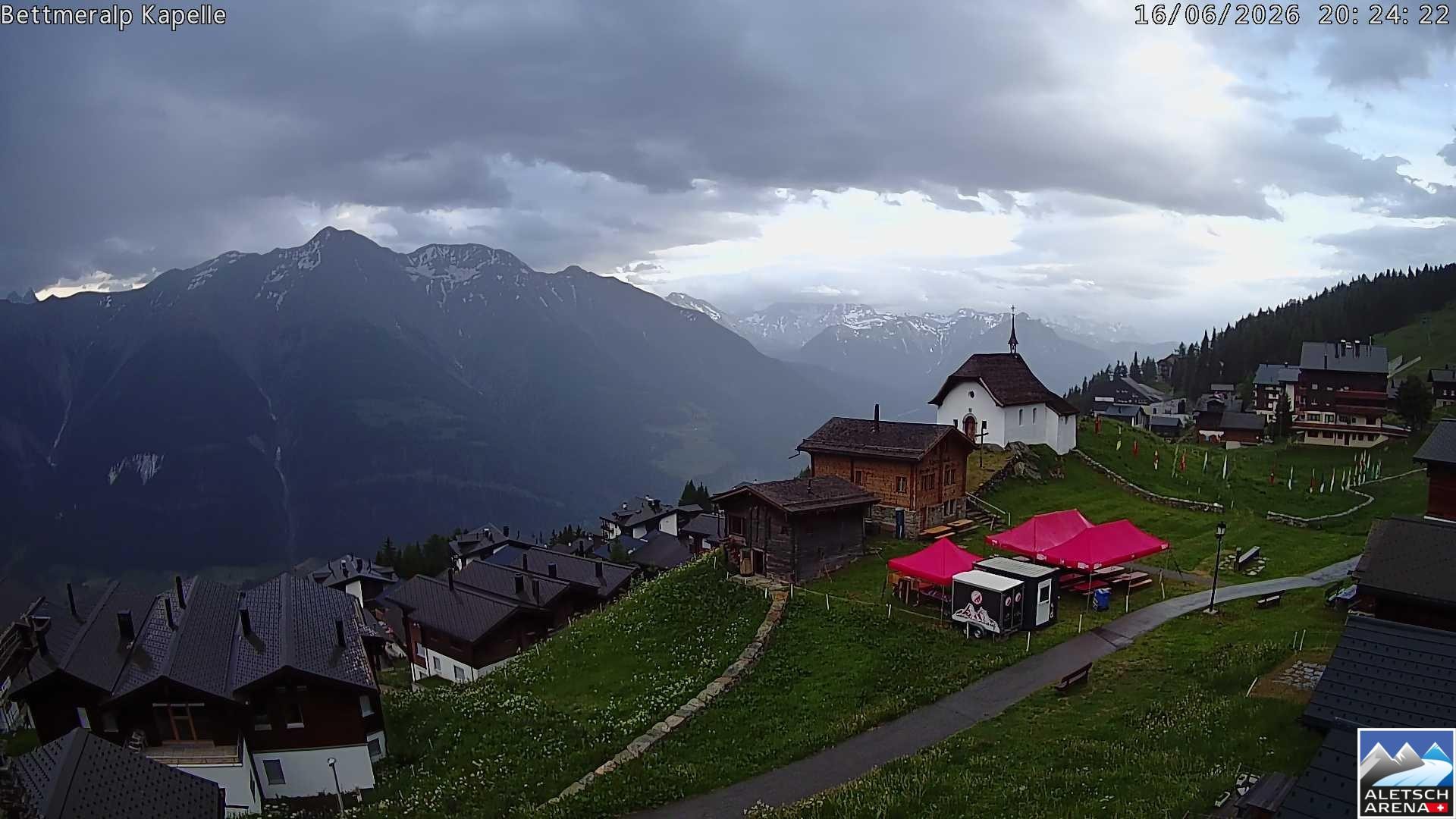 Archiv Foto Webcam Kapelle Bettmeralp