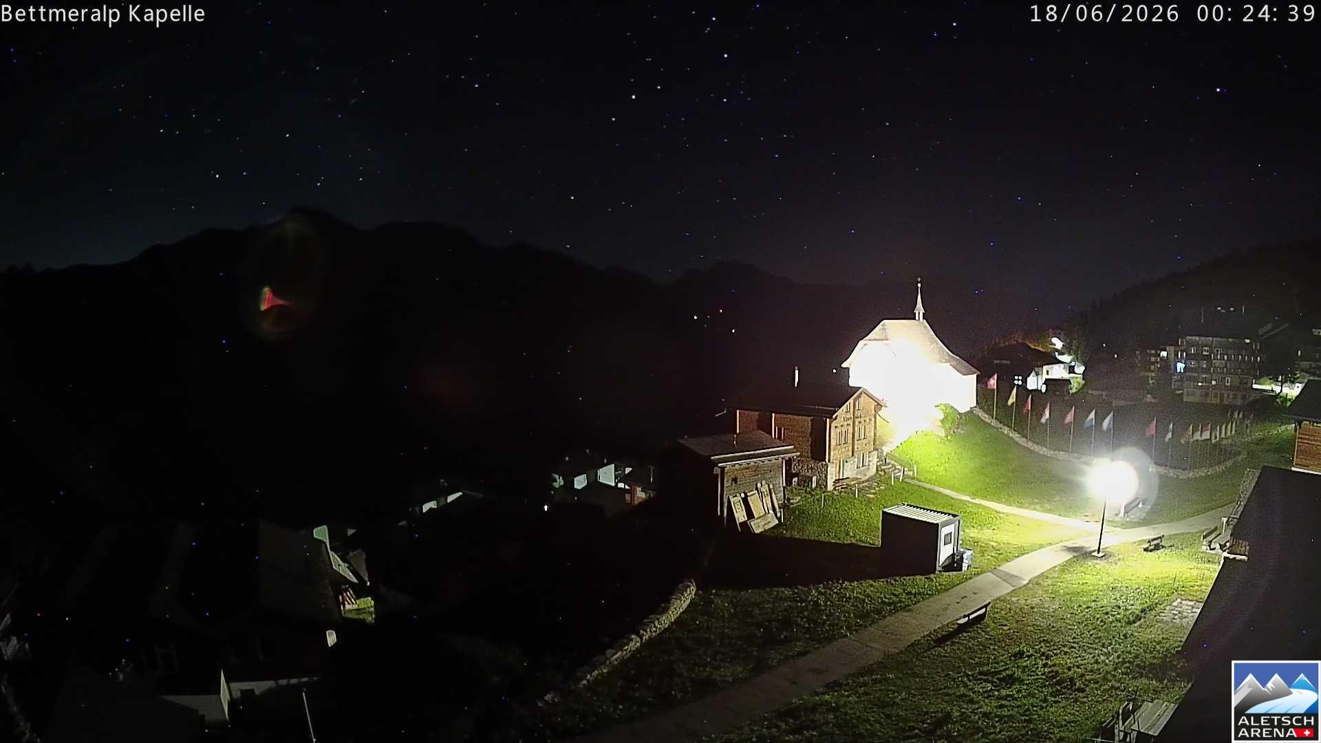 Archiv Foto Webcam Kapelle Bettmeralp