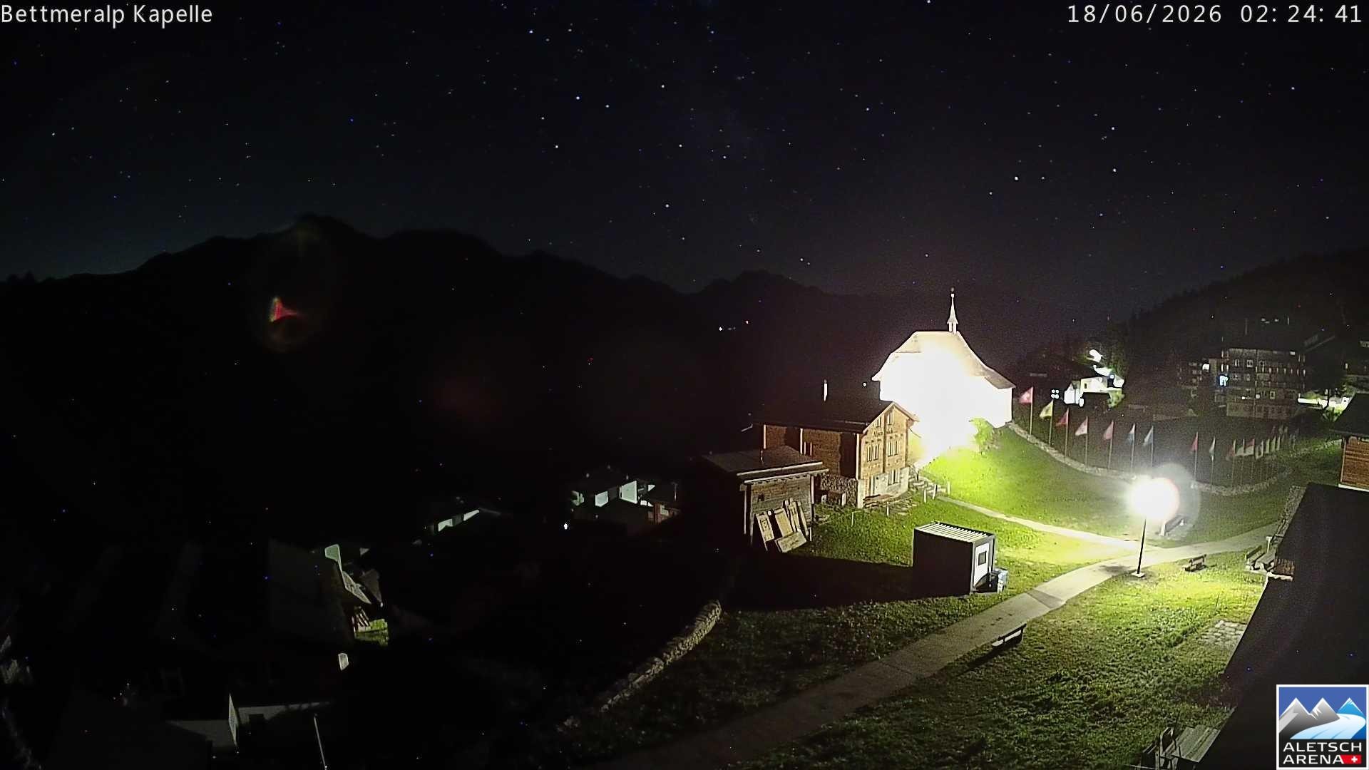 Archiv Foto Webcam Kapelle Bettmeralp