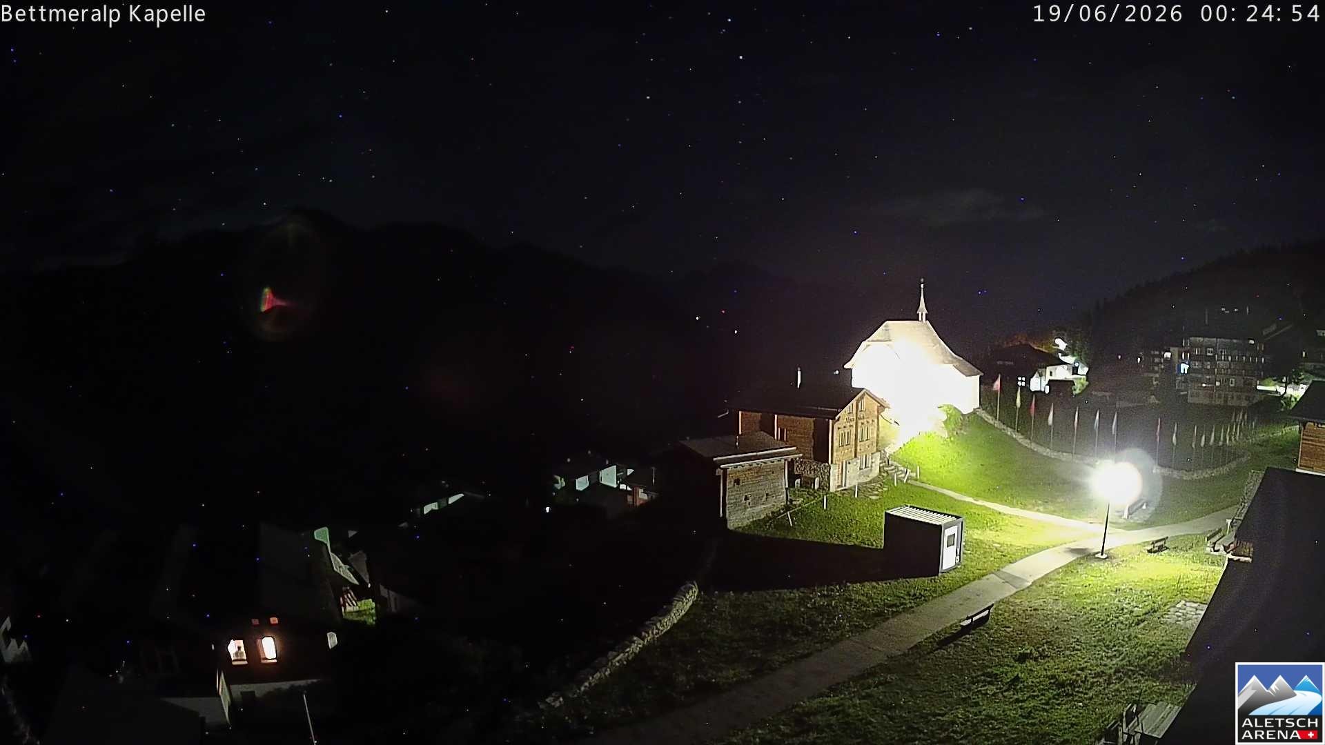Archiv Foto Webcam Kapelle Bettmeralp