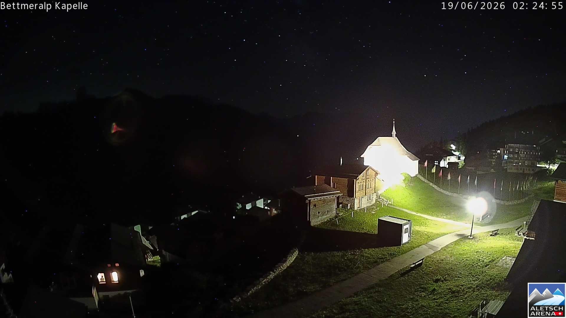 Archiv Foto Webcam Kapelle Bettmeralp