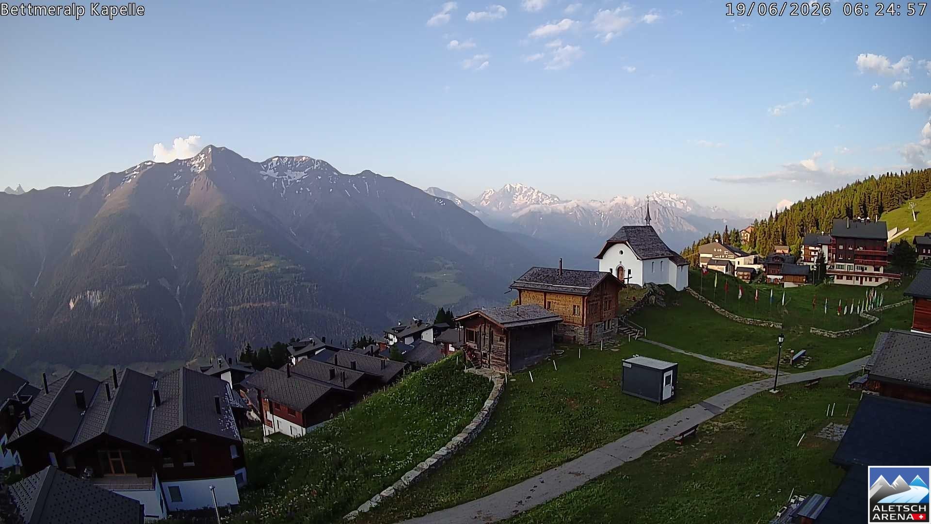 Archiv Foto Webcam Kapelle Bettmeralp