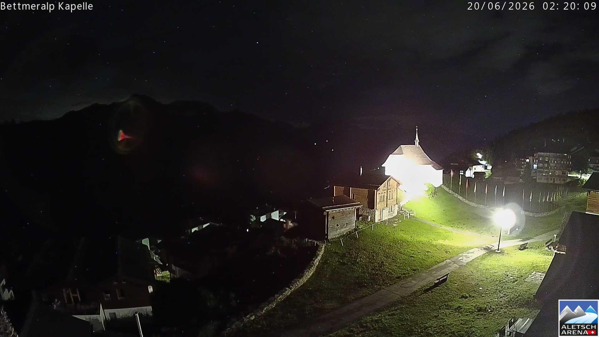 Archiv Foto Webcam Kapelle Bettmeralp