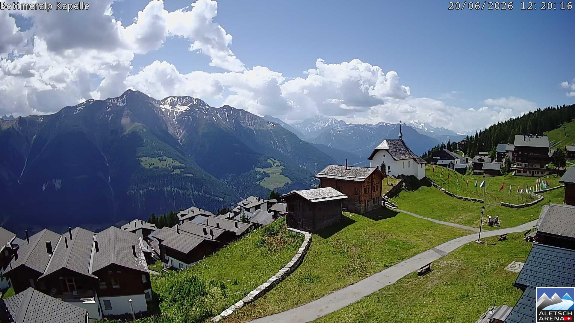 Archiv Foto Webcam Kapelle Bettmeralp