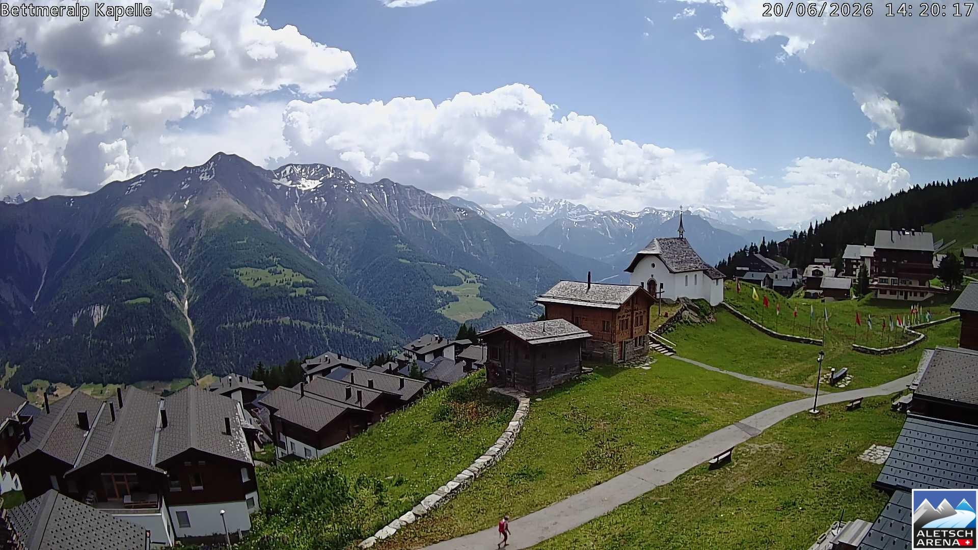 Archiv Foto Webcam Kapelle Bettmeralp