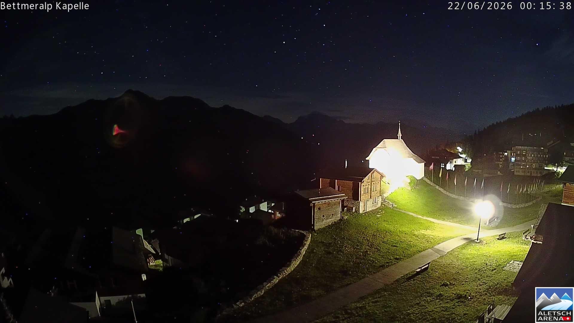 Archiv Foto Webcam Kapelle Bettmeralp