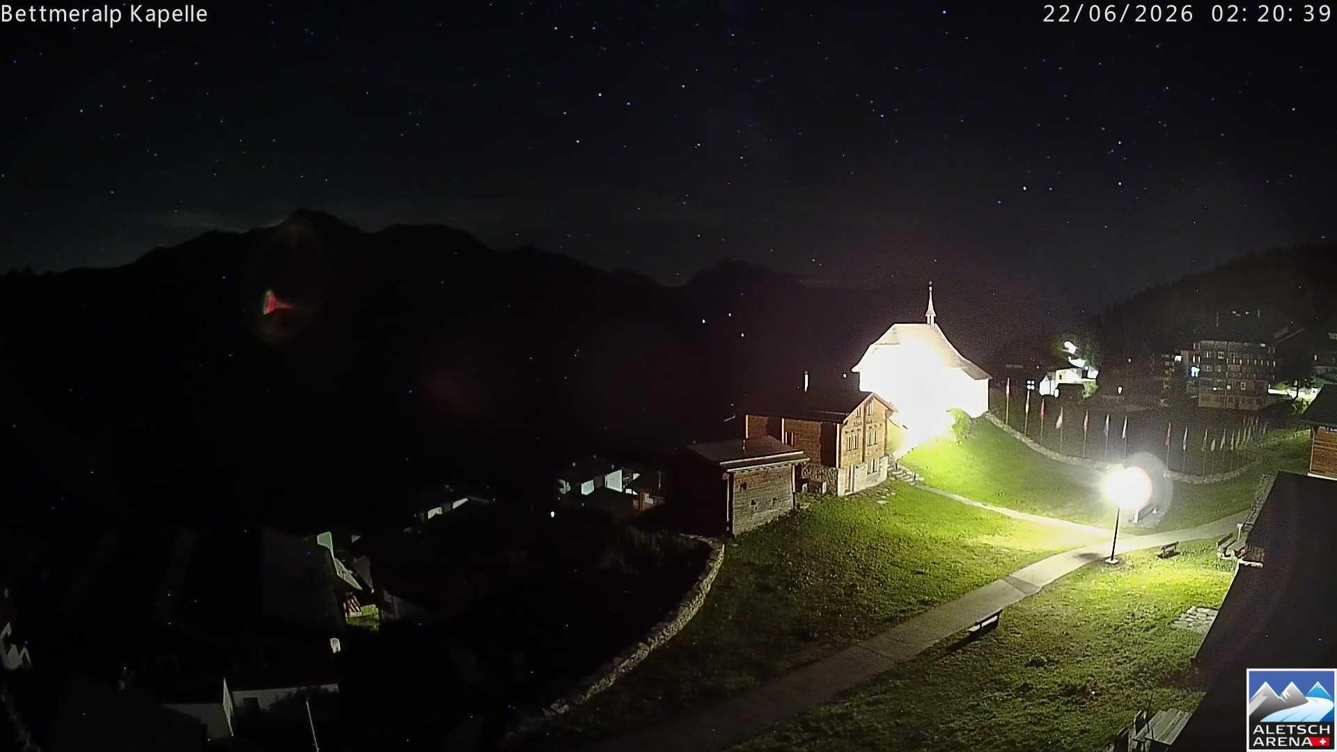 Archiv Foto Webcam Kapelle Bettmeralp