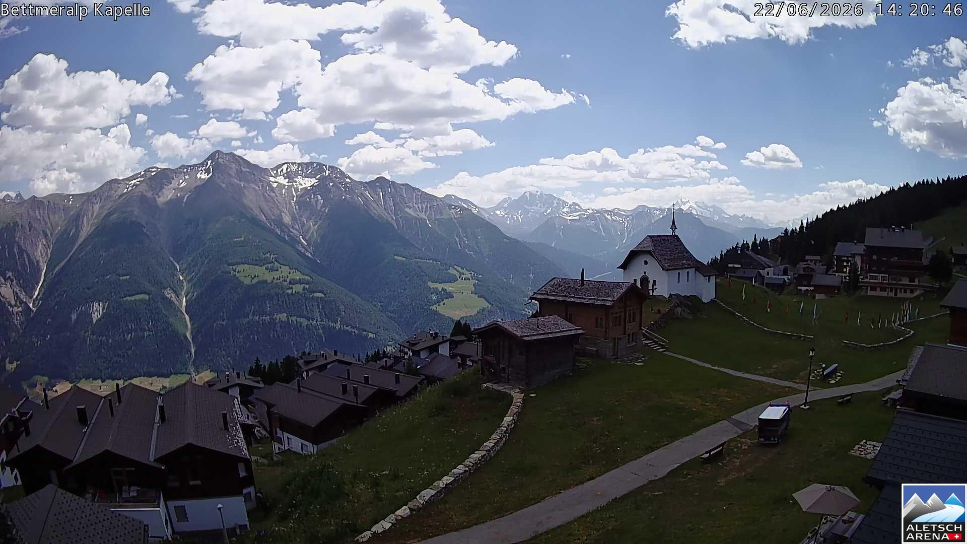 Archiv Foto Webcam Kapelle Bettmeralp