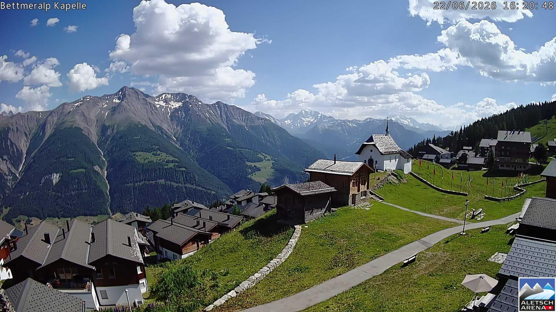 Archiv Foto Webcam Kapelle Bettmeralp