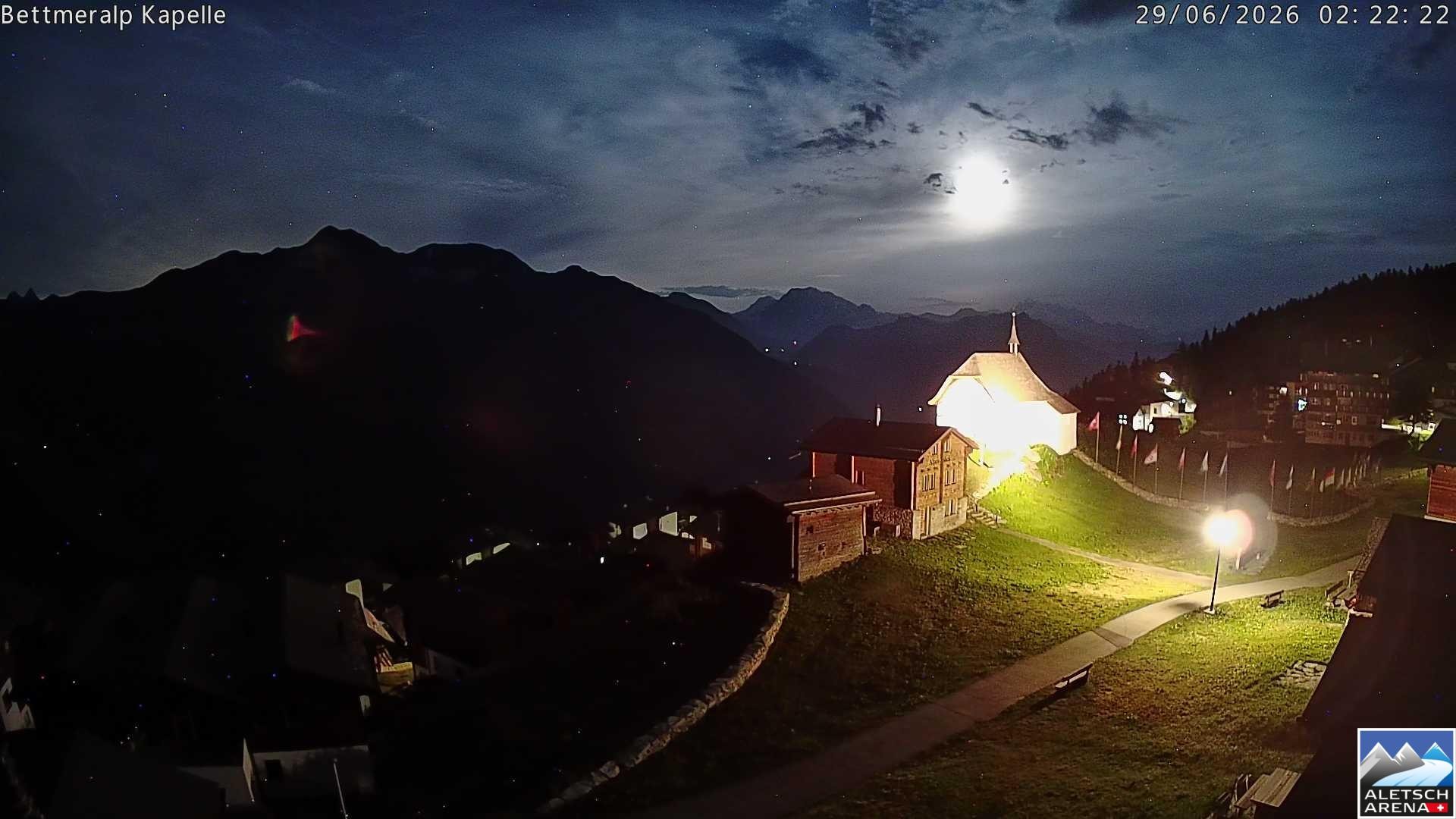 Archiv Foto Webcam Kapelle Bettmeralp