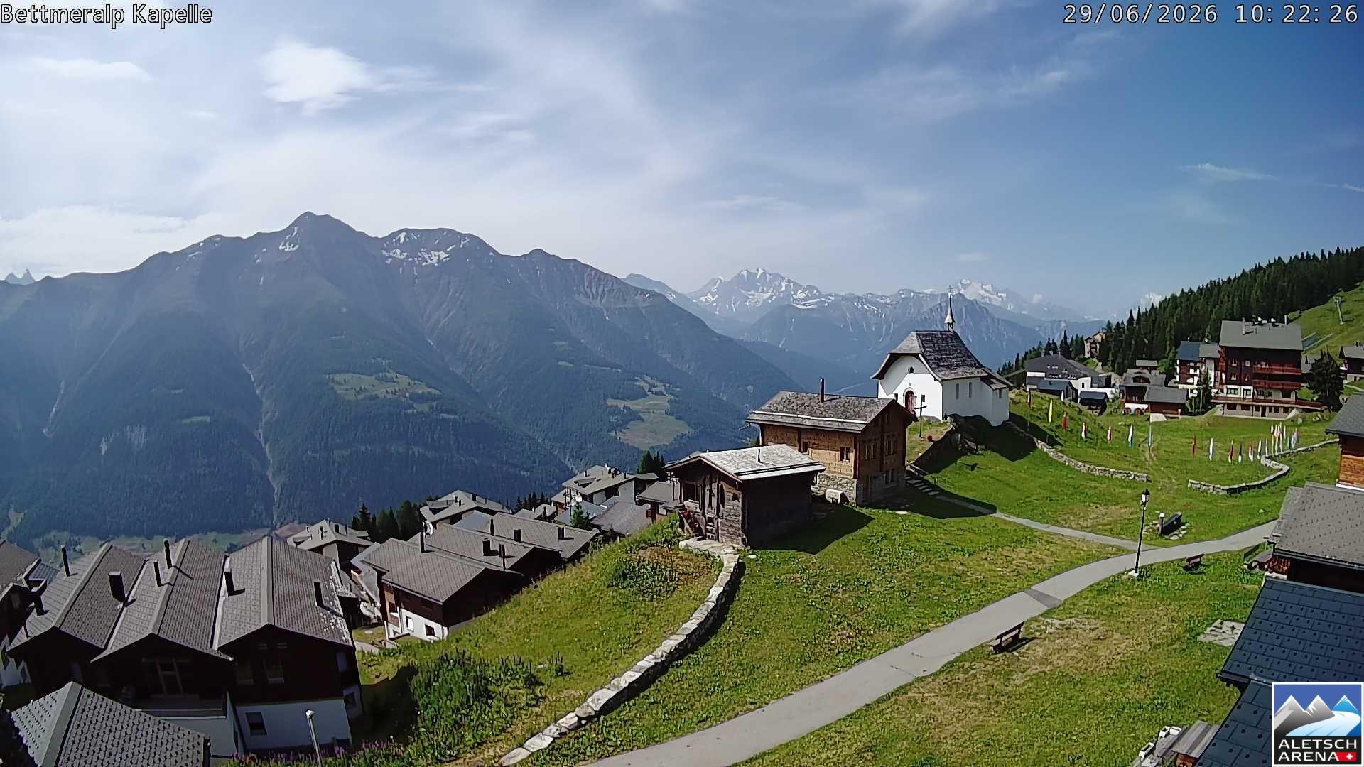 Archiv Foto Webcam Kapelle Bettmeralp