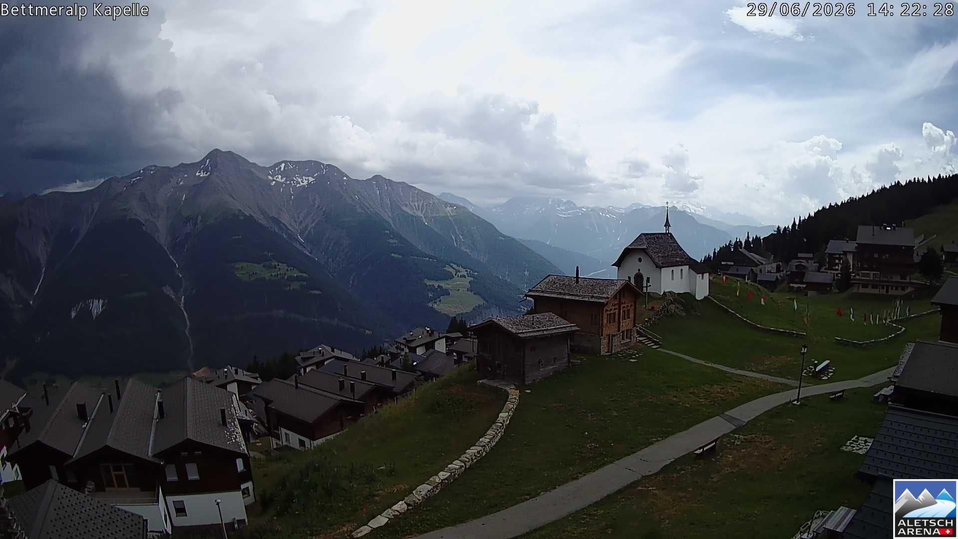 Archiv Foto Webcam Kapelle Bettmeralp