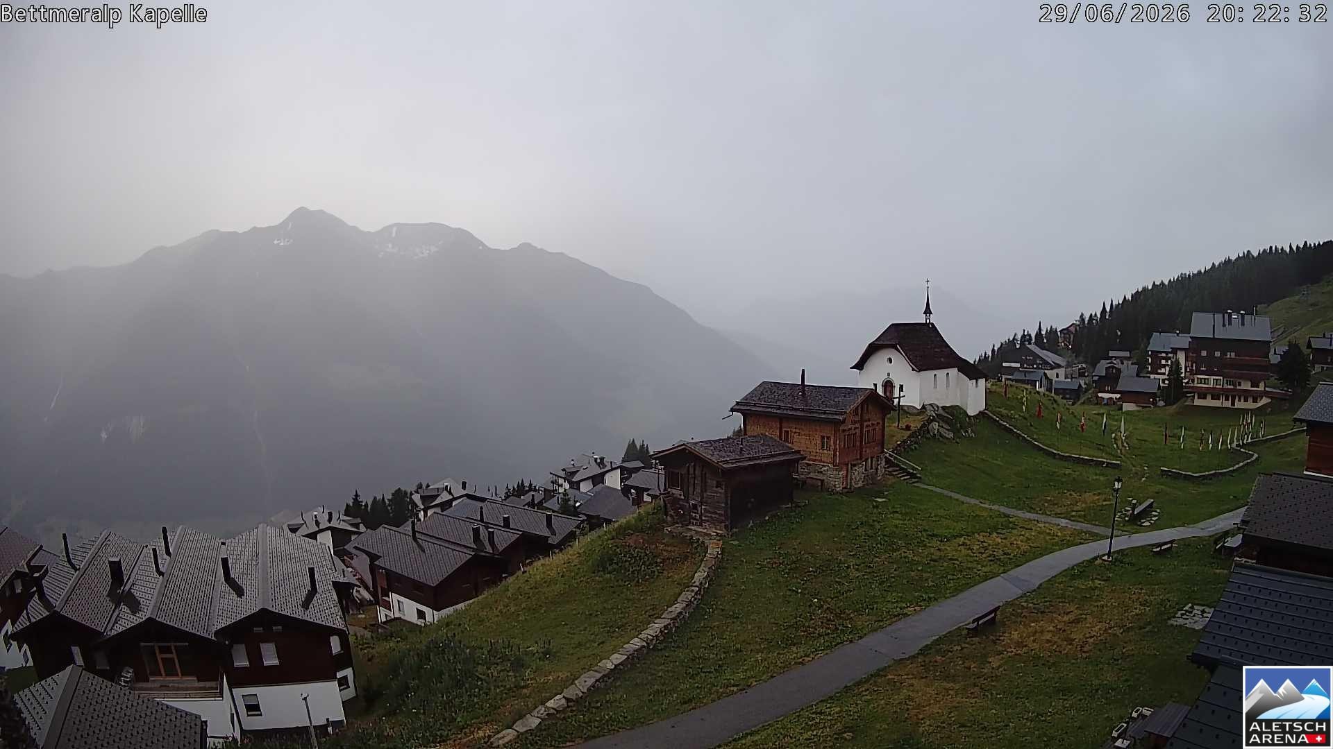 Archiv Foto Webcam Kapelle Bettmeralp