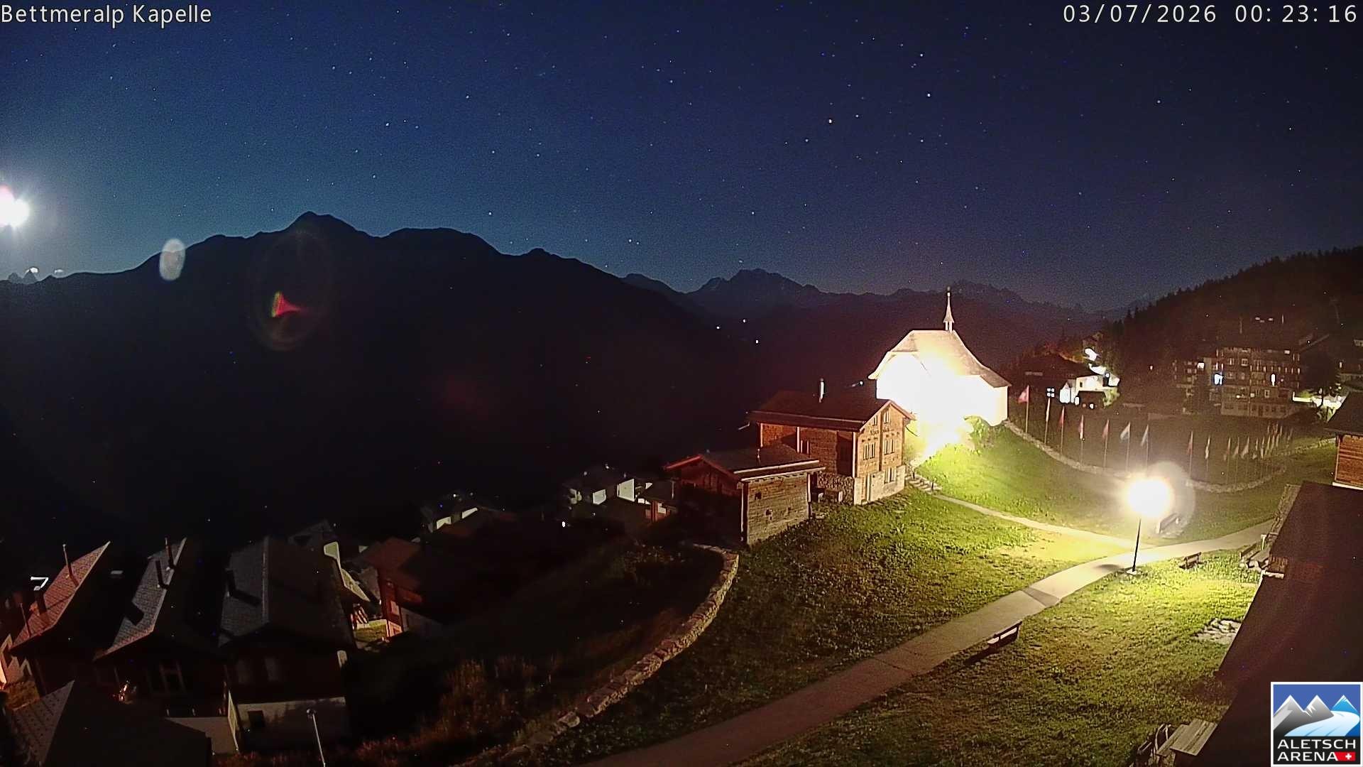 Archiv Foto Webcam Kapelle Bettmeralp