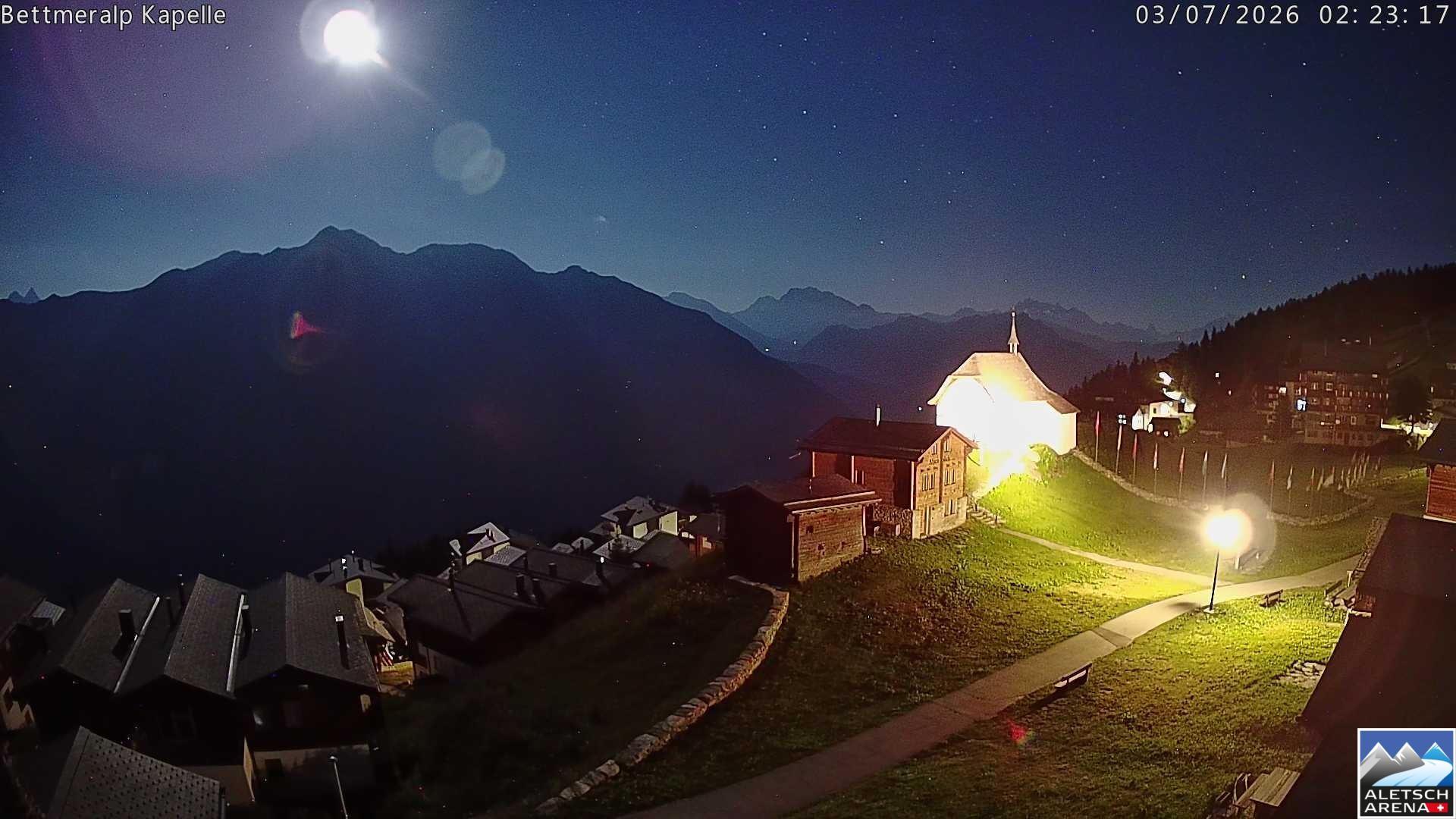 Archiv Foto Webcam Kapelle Bettmeralp