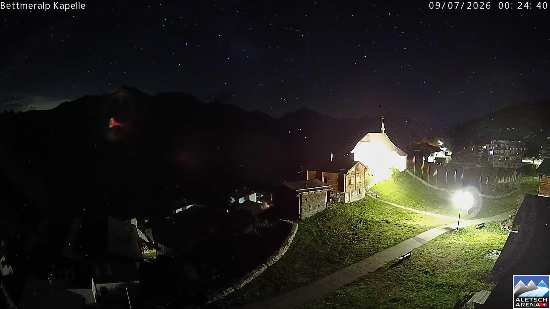 Archiv Foto Webcam Kapelle Bettmeralp