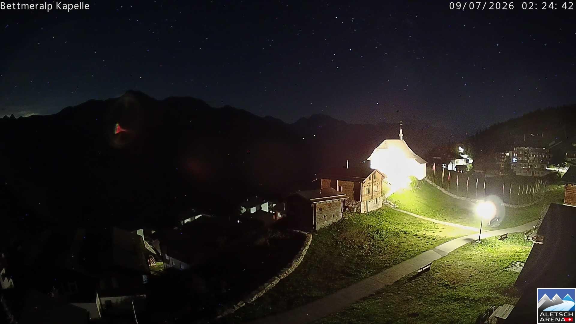Archiv Foto Webcam Kapelle Bettmeralp